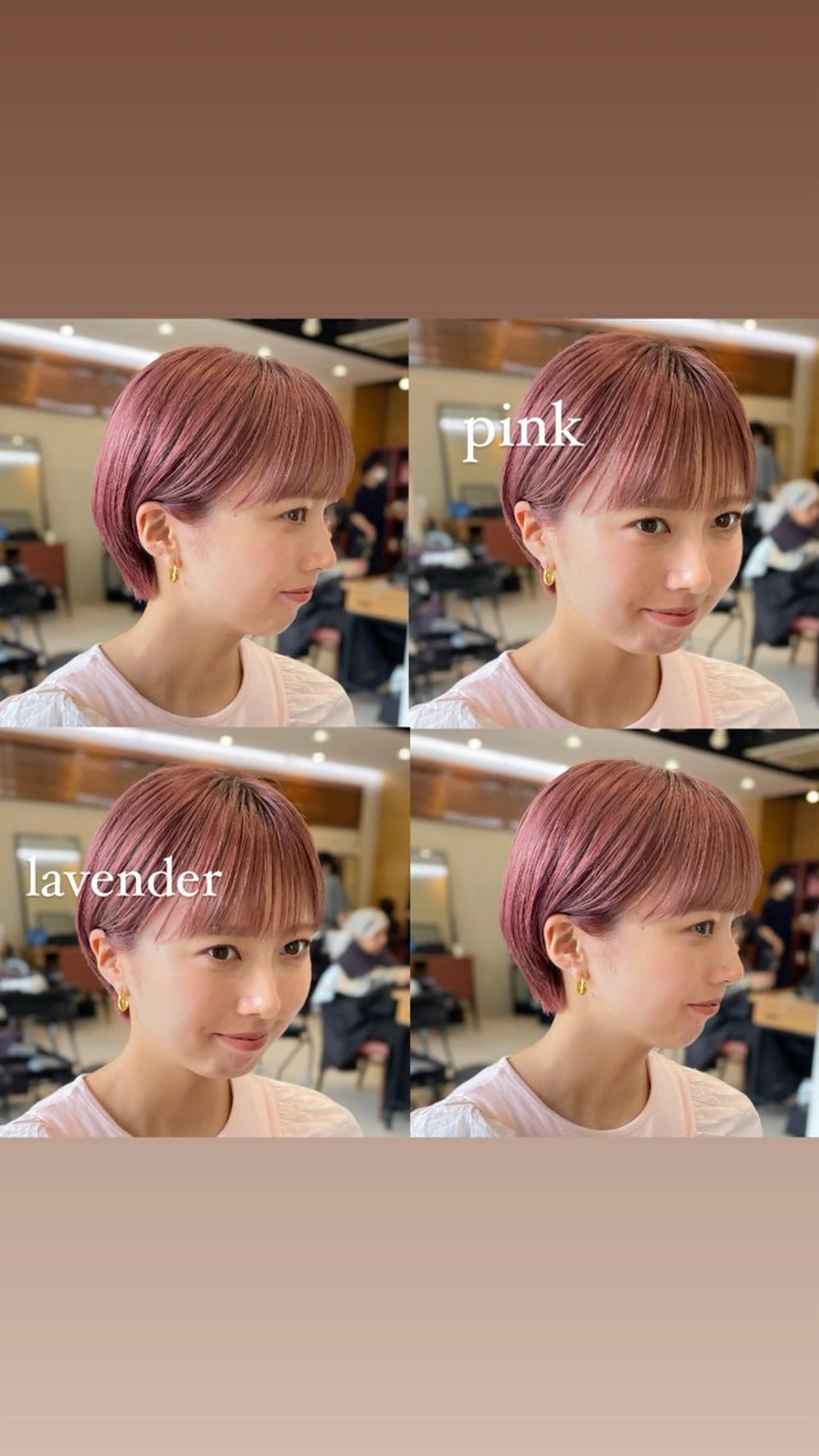 ショート カラー ラベンダーカラー ピンクカラー ピンクラベンダー 顔まわり/レイヤー/ 透明感/まいな🥨のヘアスタイル