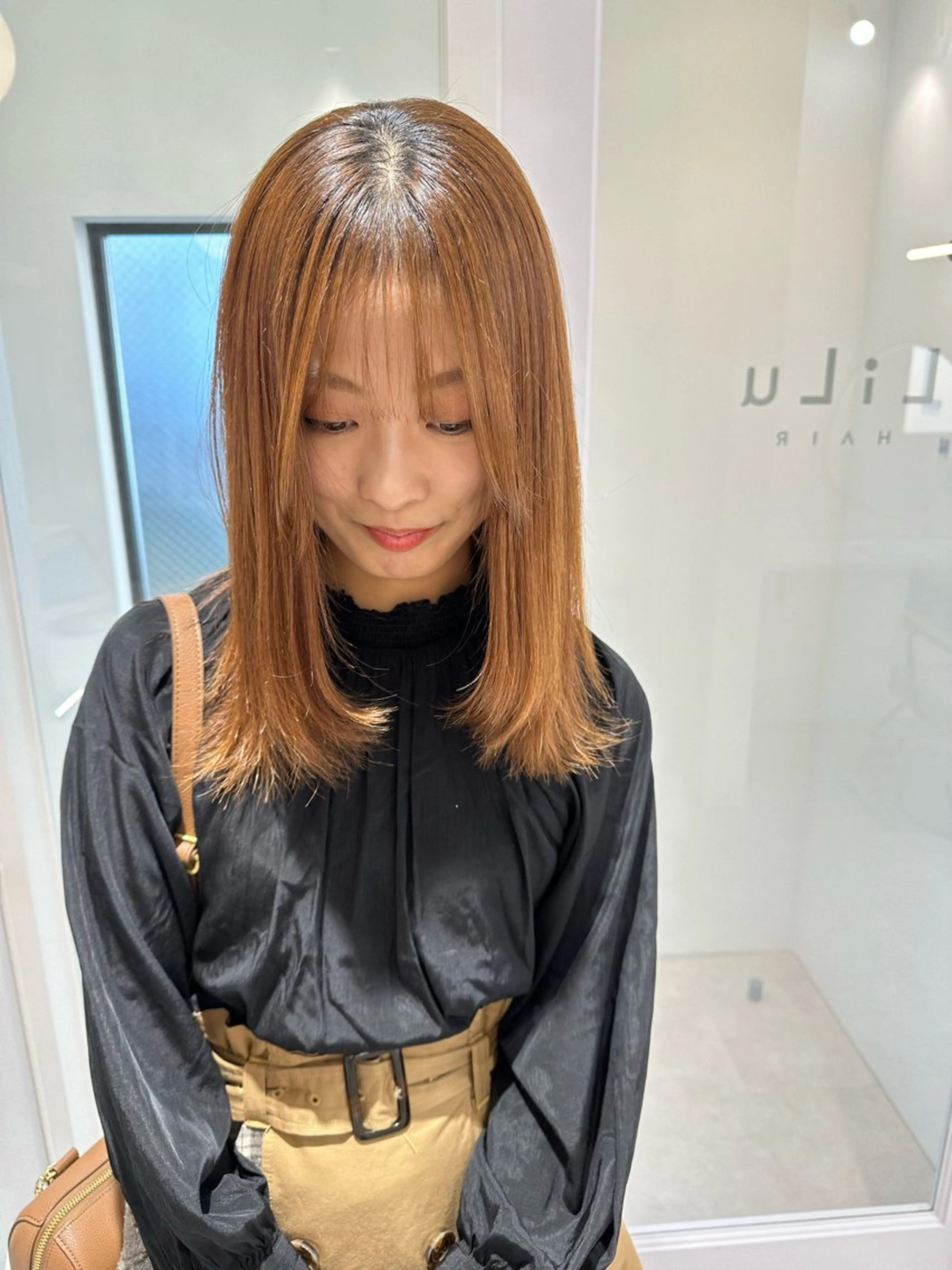 セミロング カラー パーマ お洒落パーマ/ 艶カラー/michiのヘアスタイル