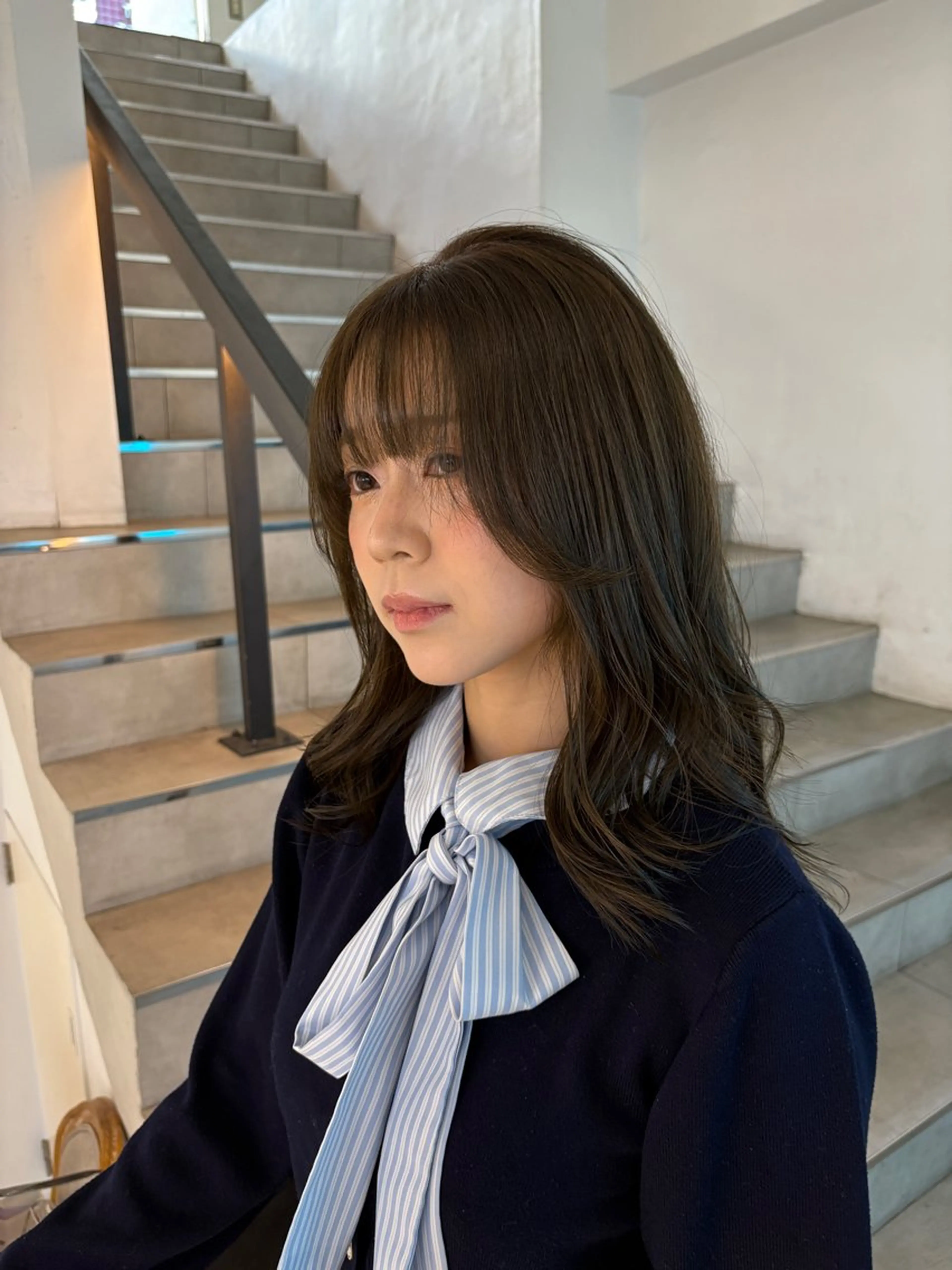 ミディアム カラー カット ヘアカラー ブラウン/レイヤー ココトキ🌺のヘアスタイル