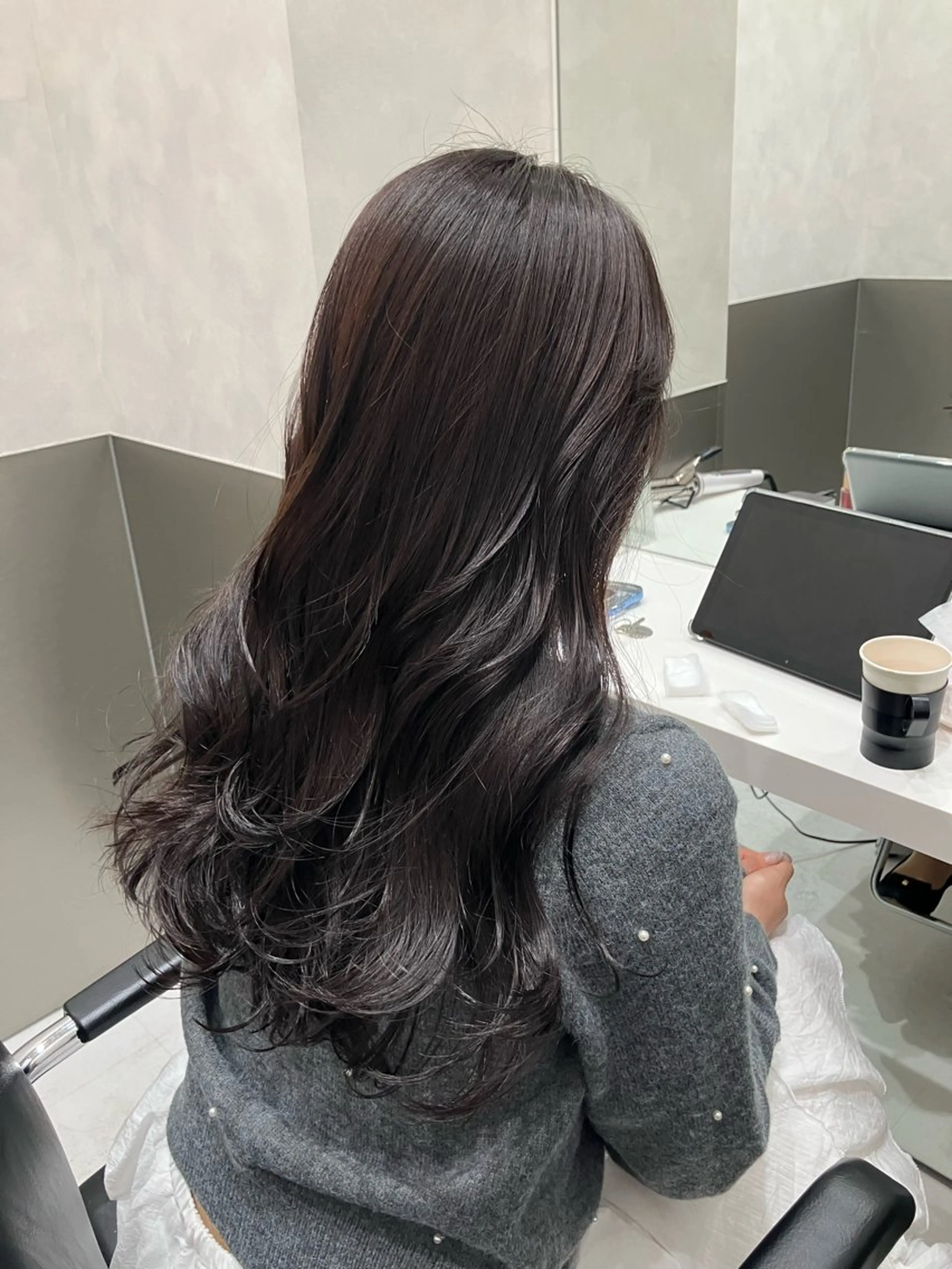 ロング カラー カット ヘアカラー トリートメント GO TODAY SHAIRE SALON原宿vita店舗所属・💖ブリーチなし透明 感💖ASAHIのヘアスタイル