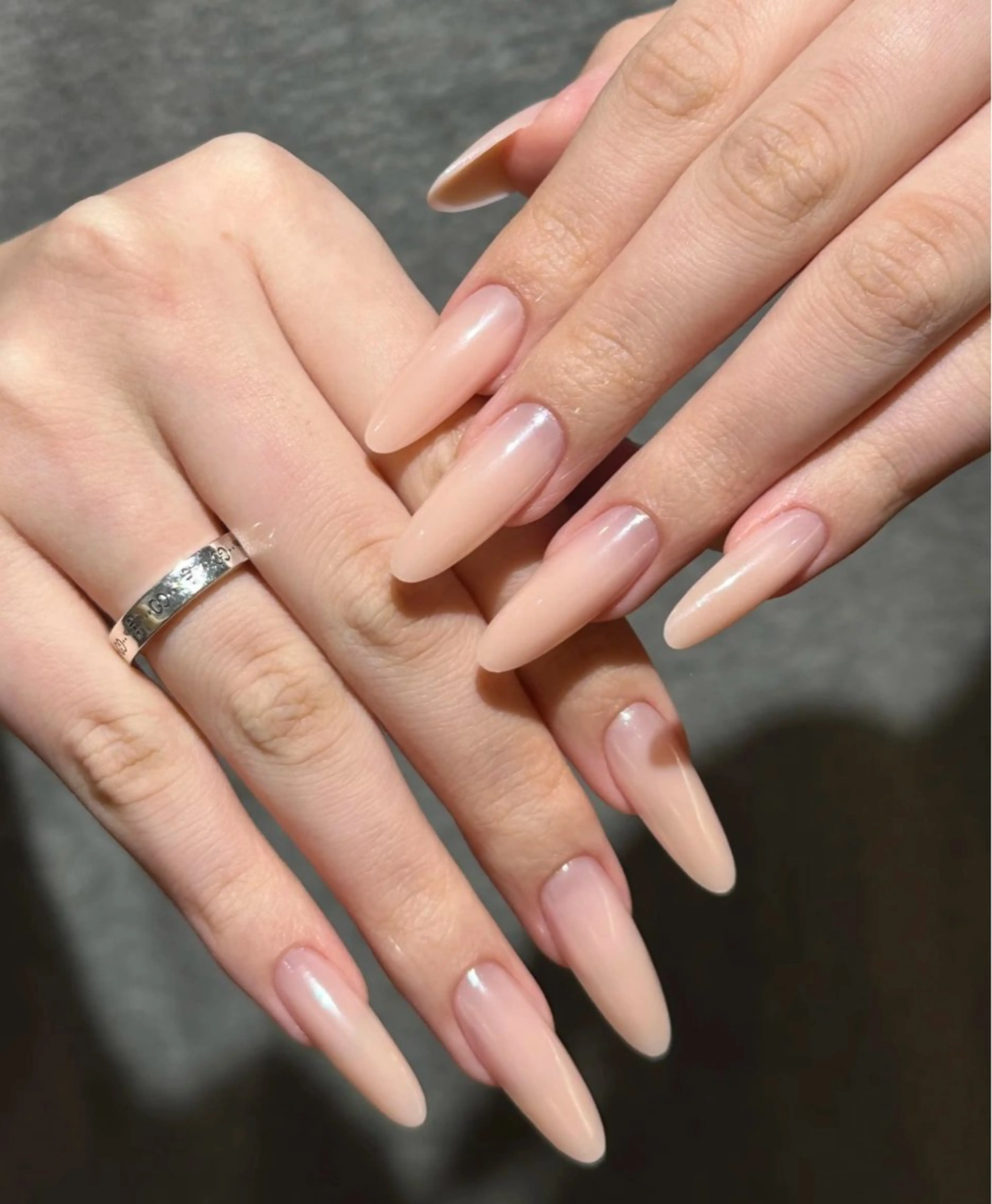 チップ長さだし+ワンカラー/ラメグラ（ソフトオフ込み）の写真