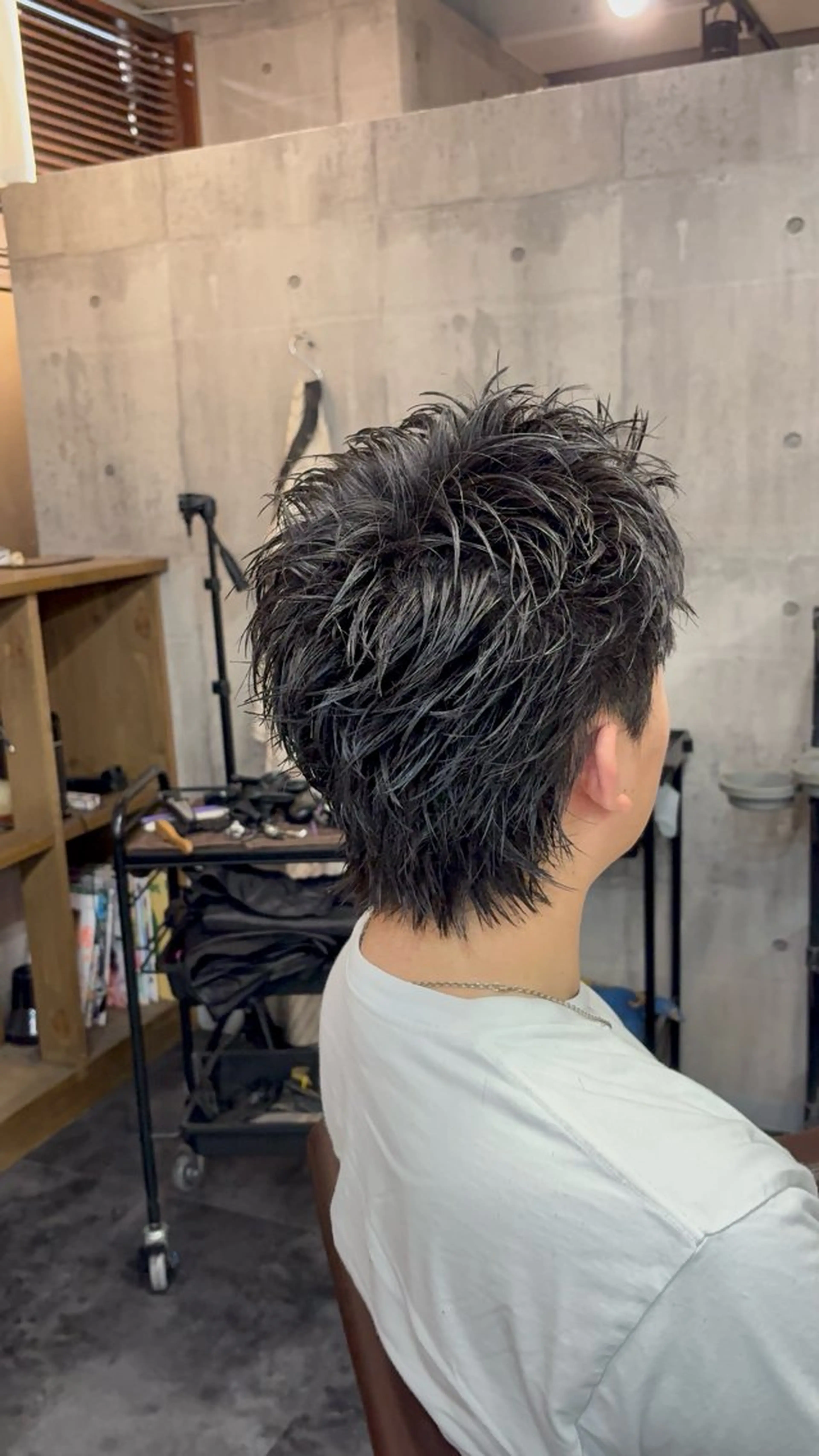 パーマ カット パーマ Maison 心斎橋店所属・メンズ特化パーマ/ ハイトーンブリーチのヘアスタイル