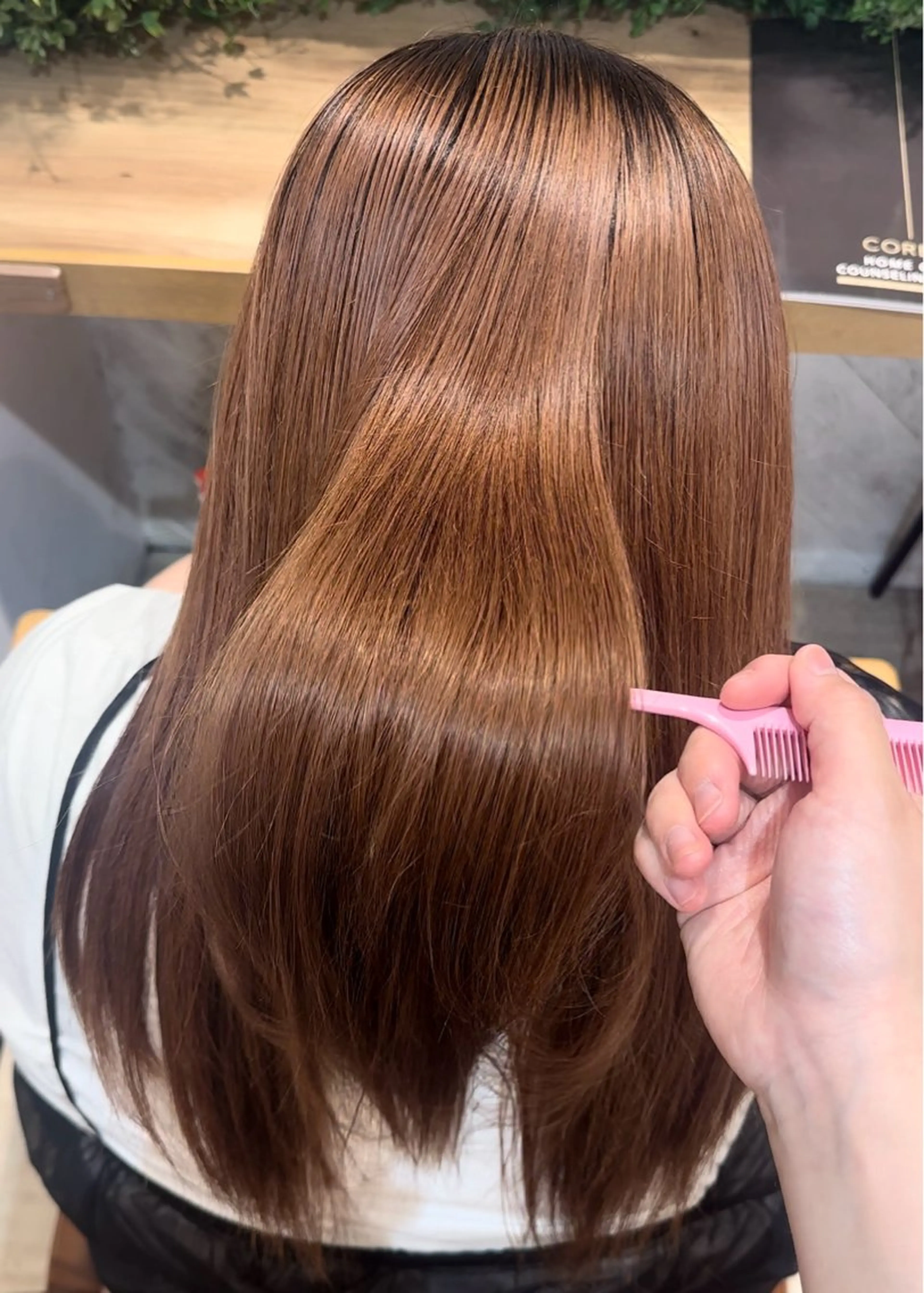 セミロング カラー 透明感カラー ヘアカラー 横浜🎀ツヤカラー/ 髪質改善/みさき🐱のヘアスタイル