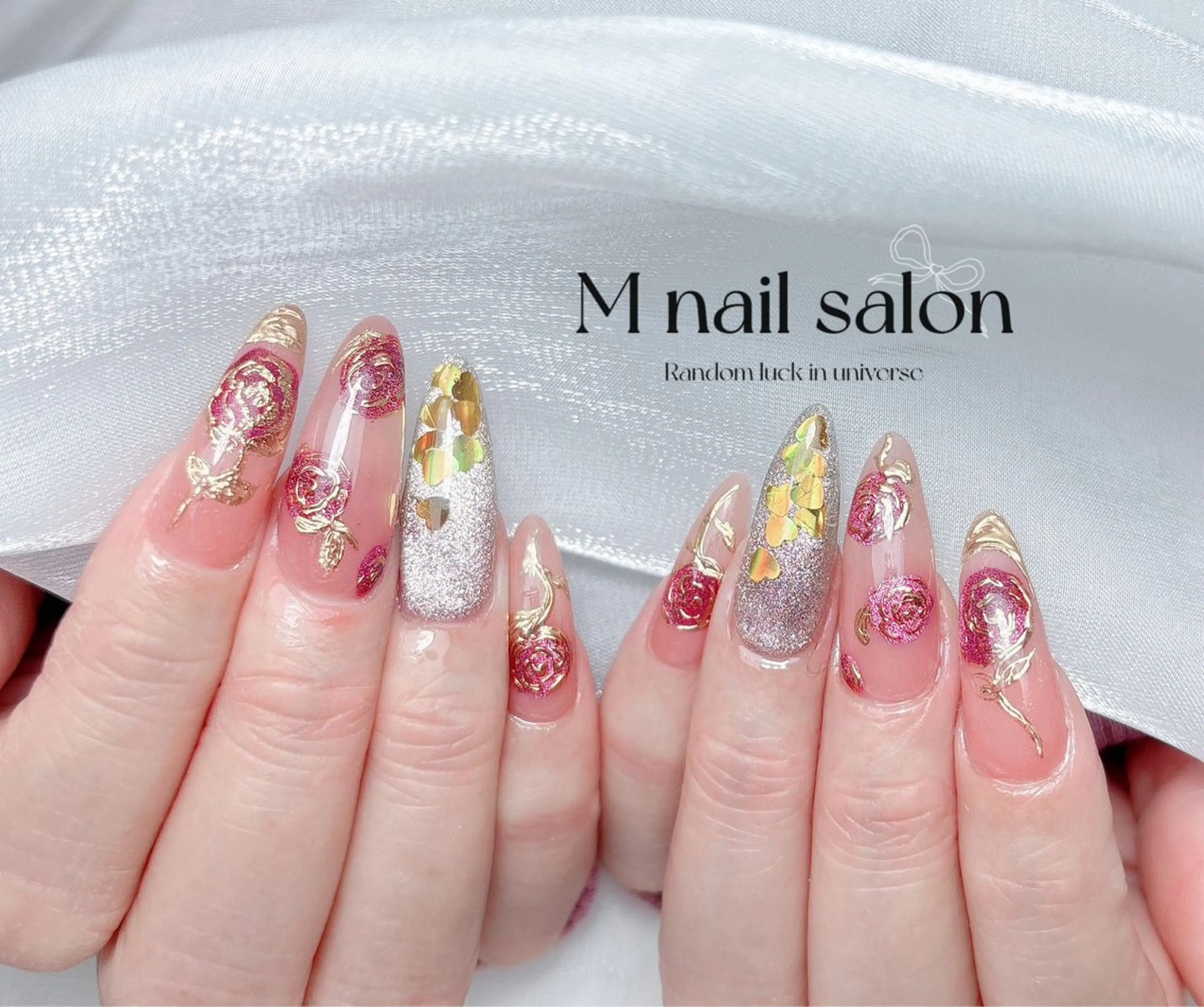 ネイル ハンドネイル M🌷nail 長さだし専門店のネイルデザイン