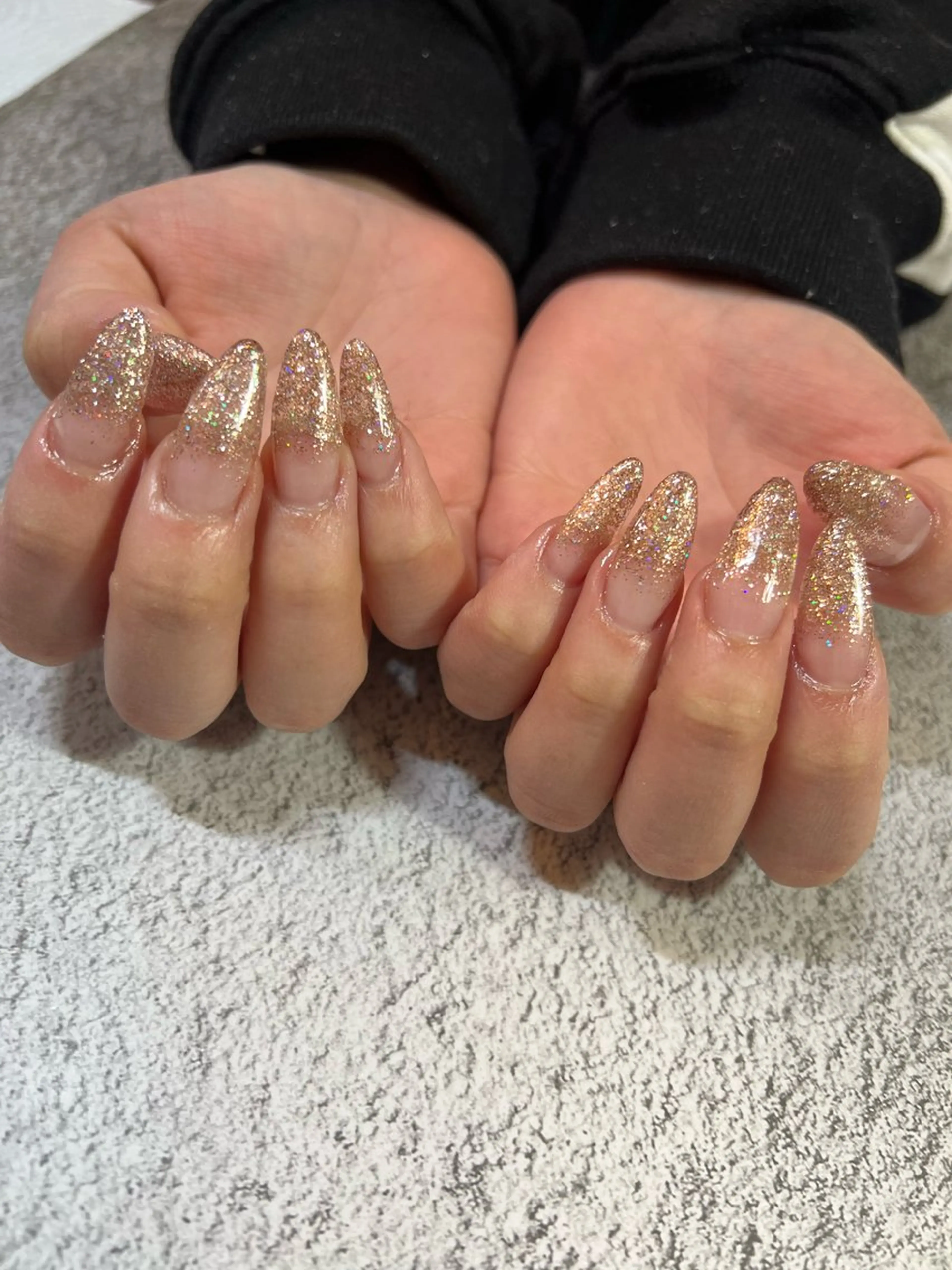 ネイル ラメ(グリッター) ラメグラデーション スカルプネイル bijouuu nail竹内のネイルデザイン