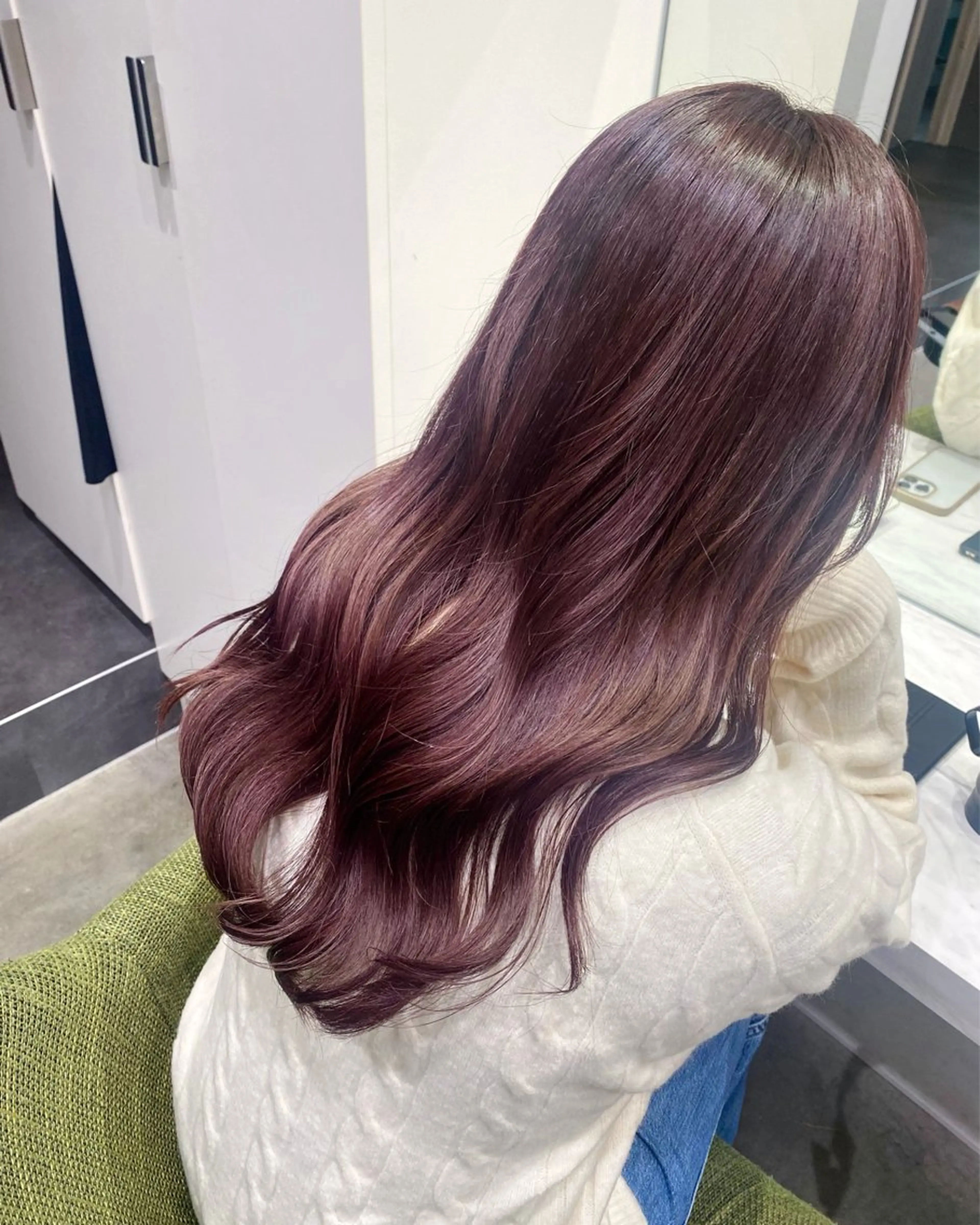 ロング カラー ブリーチ ブラウンカラー ブリーチなしカラー ピンクカラー バイオレットカラー ヘアカラー トリートメント SHICENEケイ レイヤーカット🦋のヘアスタイル