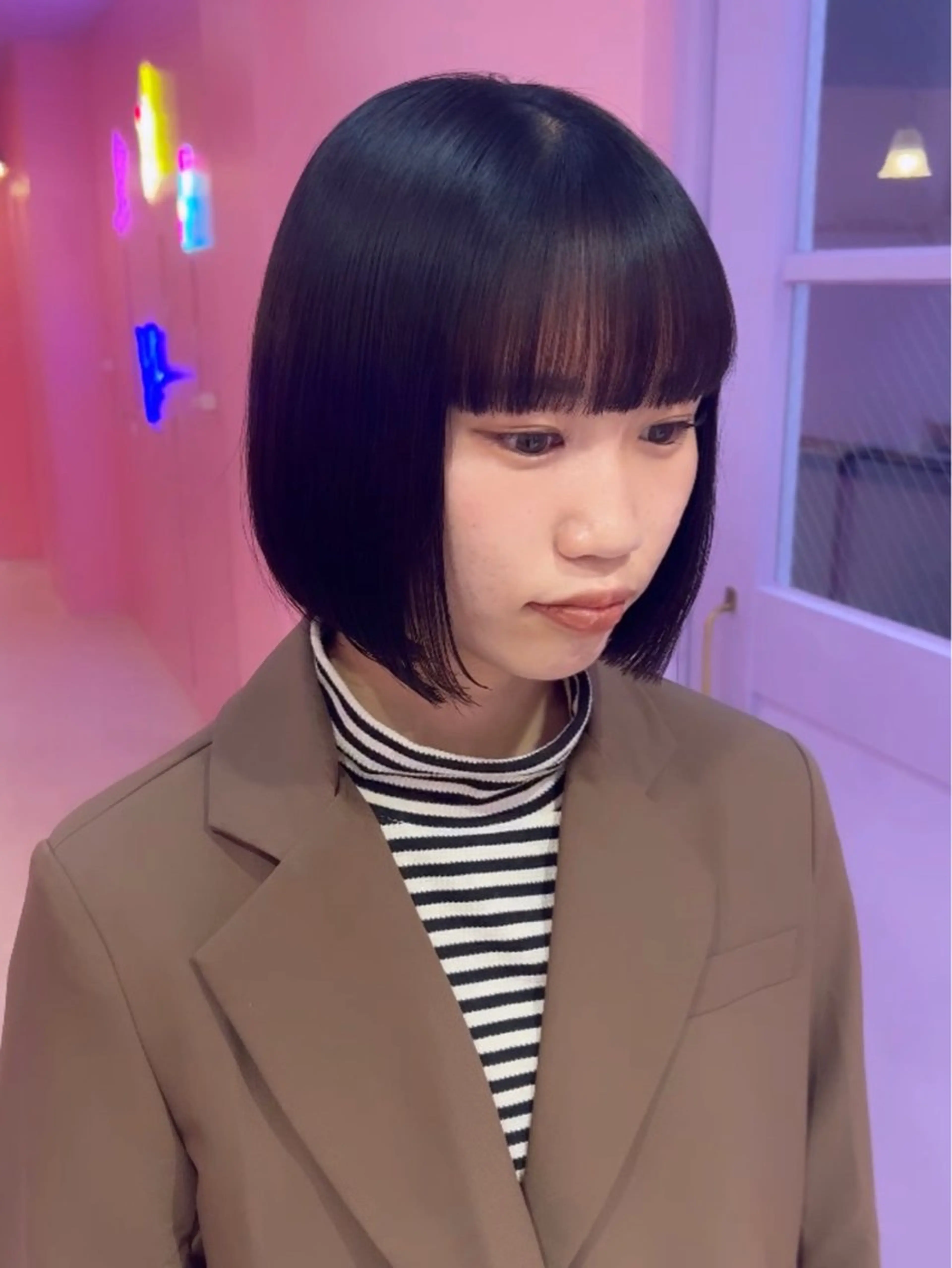 ショート 紙屋町ショート /ボブ　パーマ河内蓮のヘアスタイル