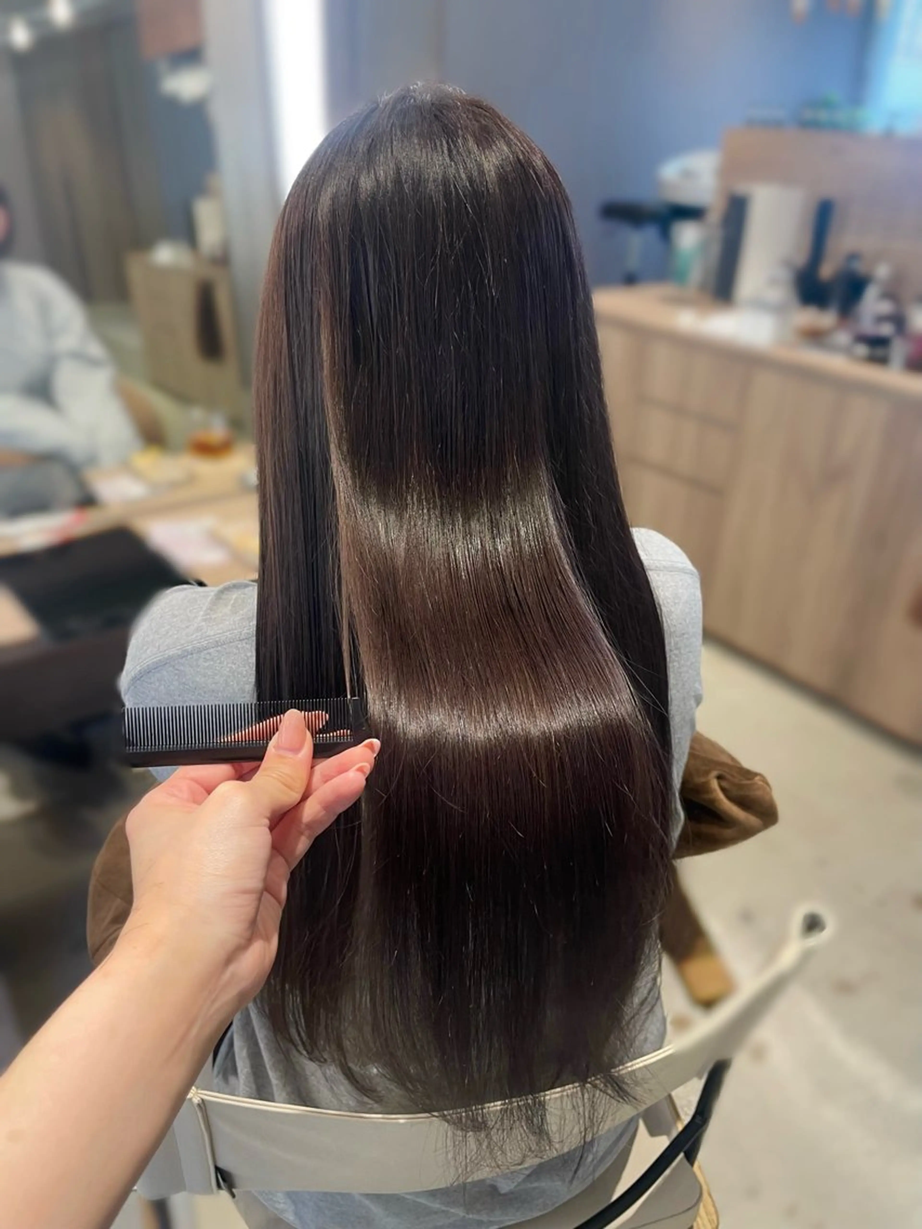 〔カット+カラー+髪質改善酸熱トリートメント〕美髪に導くトリートメント✨の写真