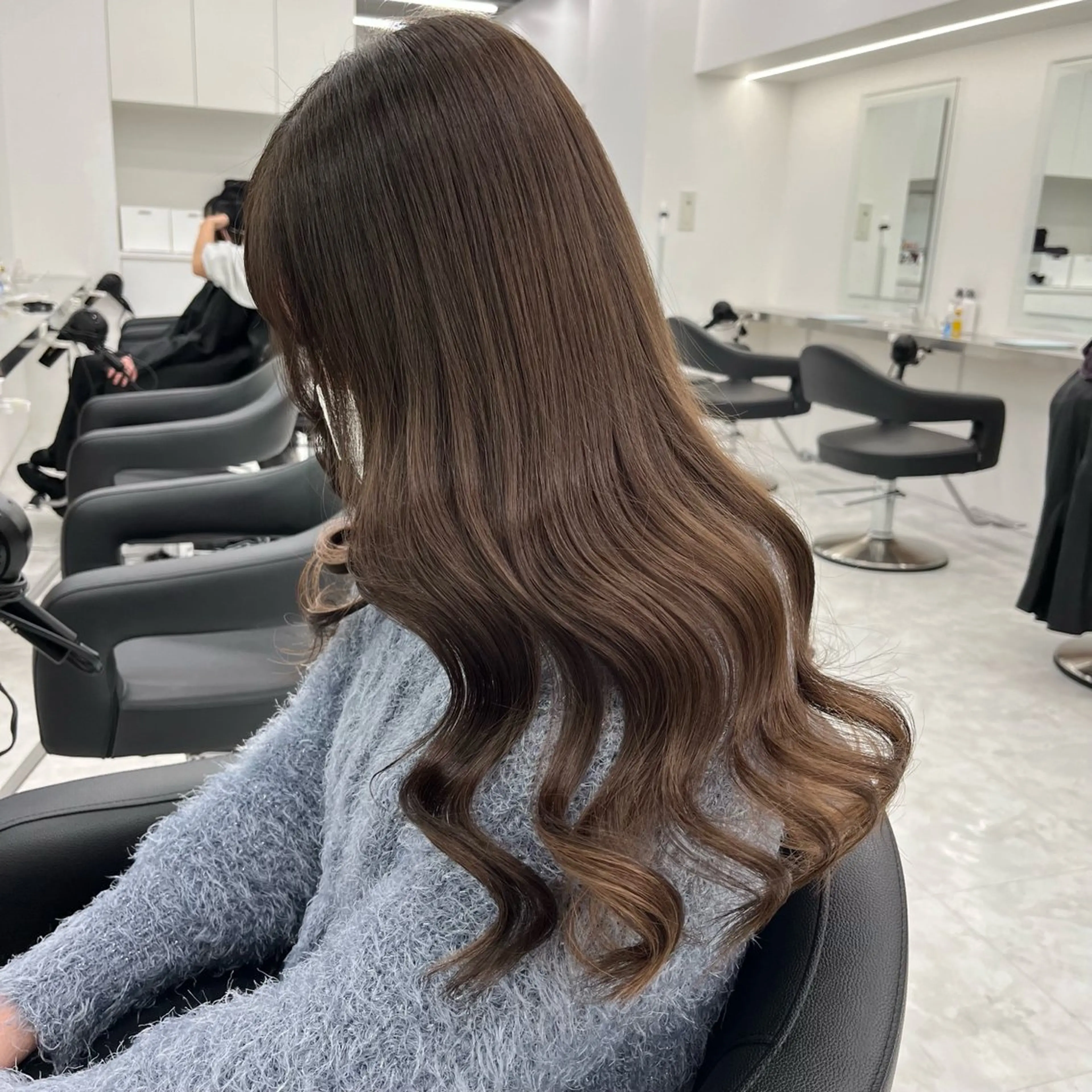 ロング カラー カット ヘアカラー トリートメント ヘアセット 中韓レイヤー/ ブラウン🤎はやとのヘアスタイル