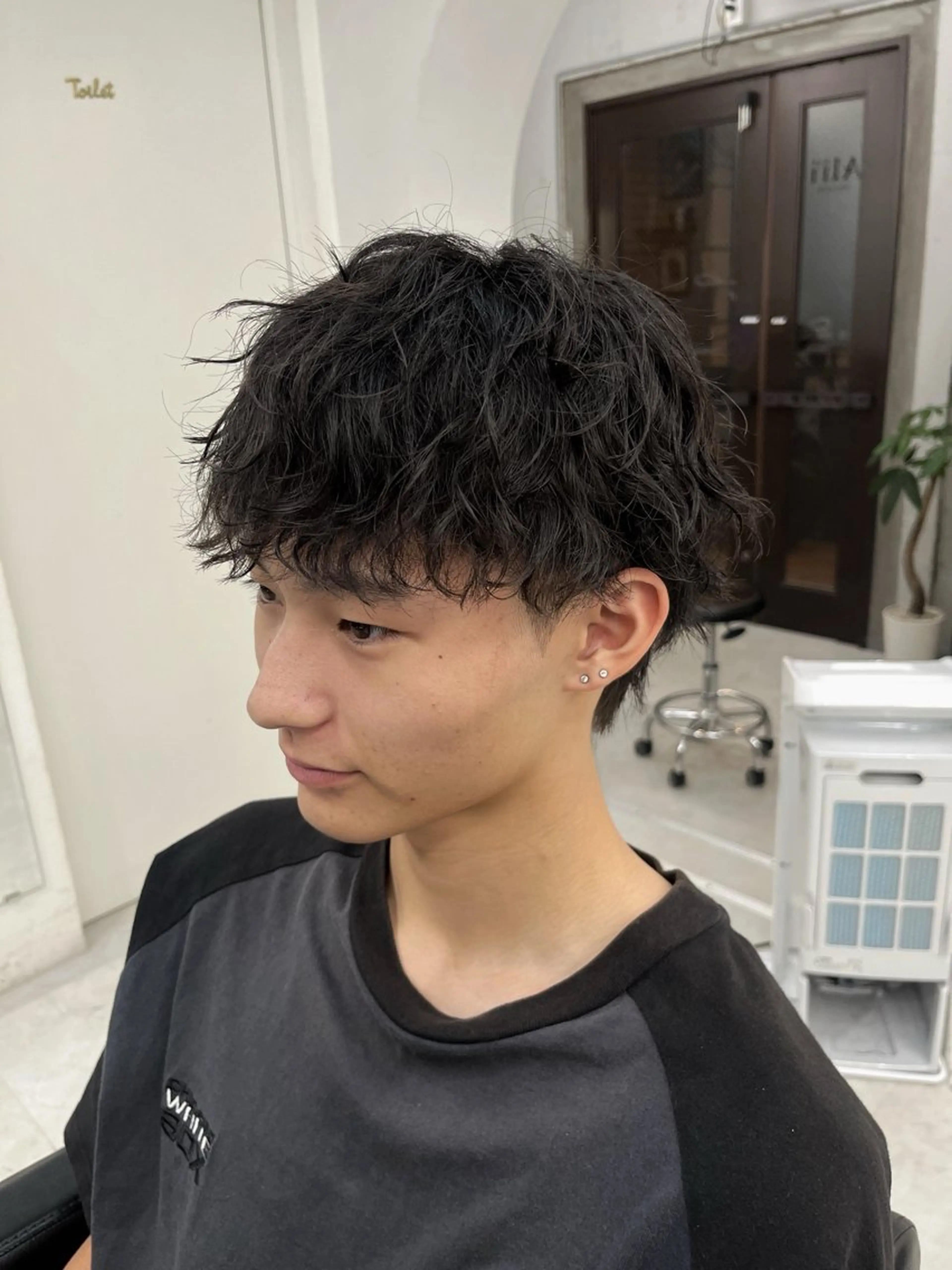 ショート パーマ 学生 韓国風ヘア カット パーマ トリートメント Ali’i MEN’S SALON所属・⚡️メンズ垢抜け⚡️ kotomiのヘアスタイル