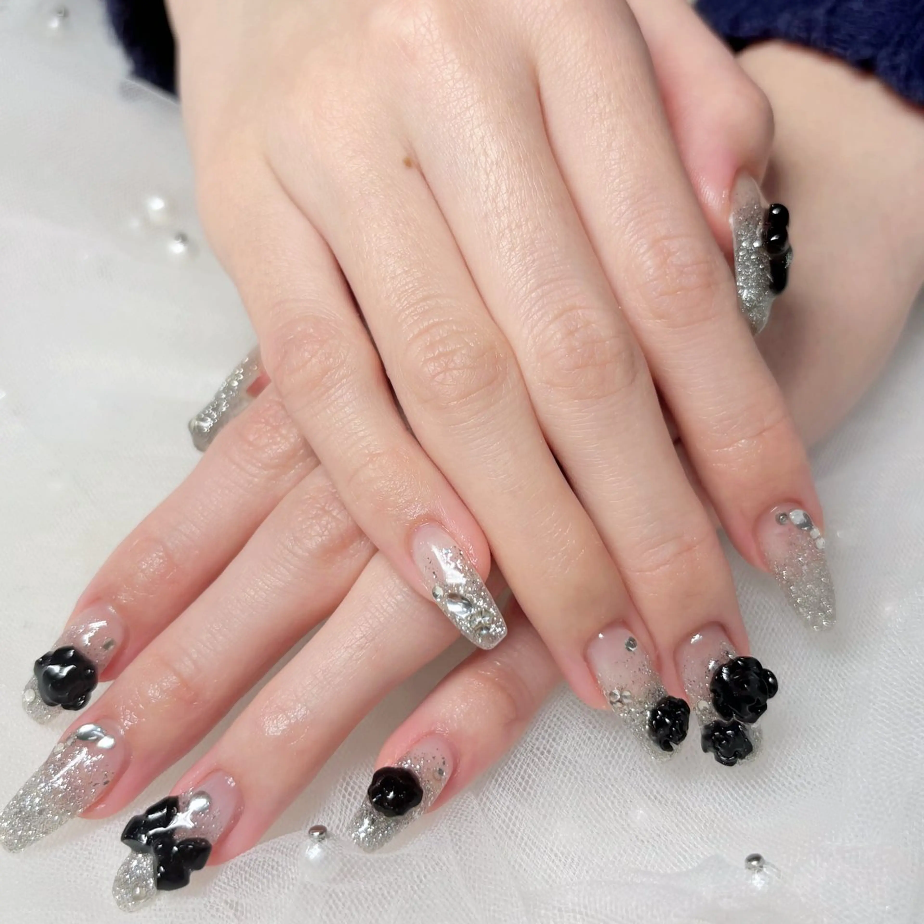 ネイル ハンドネイル H3 Nail Tsuki🦋💙のネイルデザイン