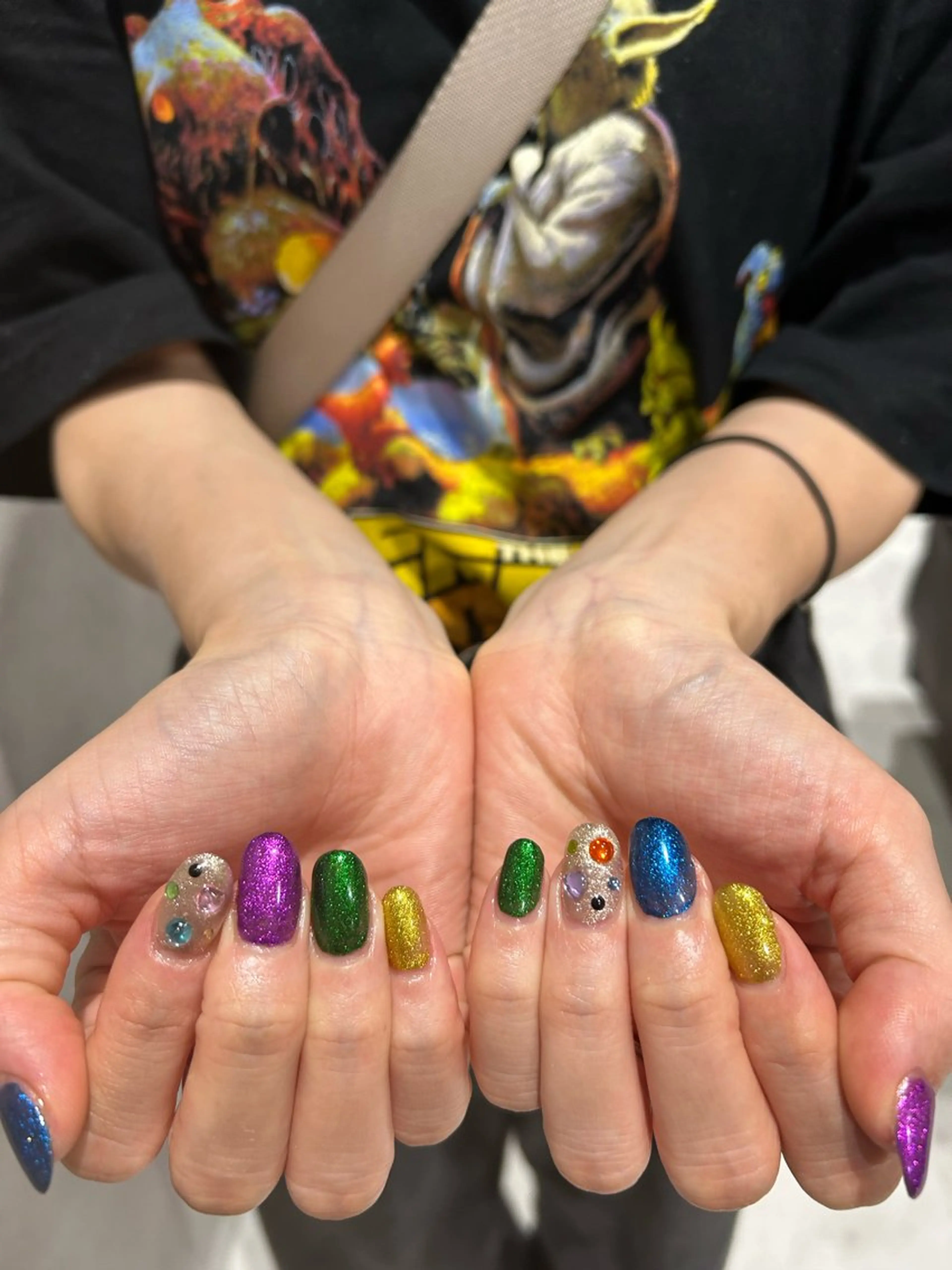 ネイル ラメ(グリッター) 大山 なつみのネイルデザイン