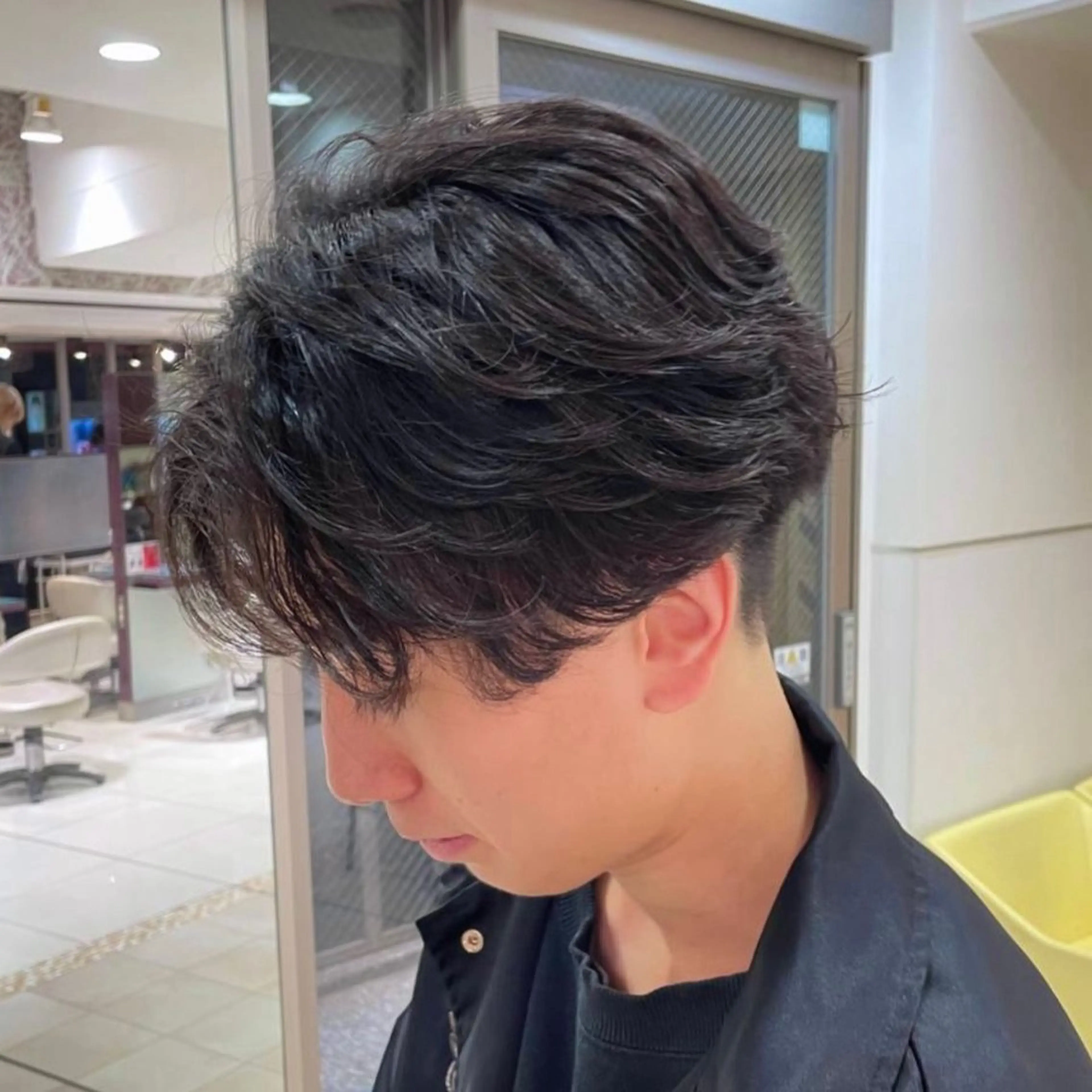 ショート パーマ メンズ さくらば ここのヘアスタイル