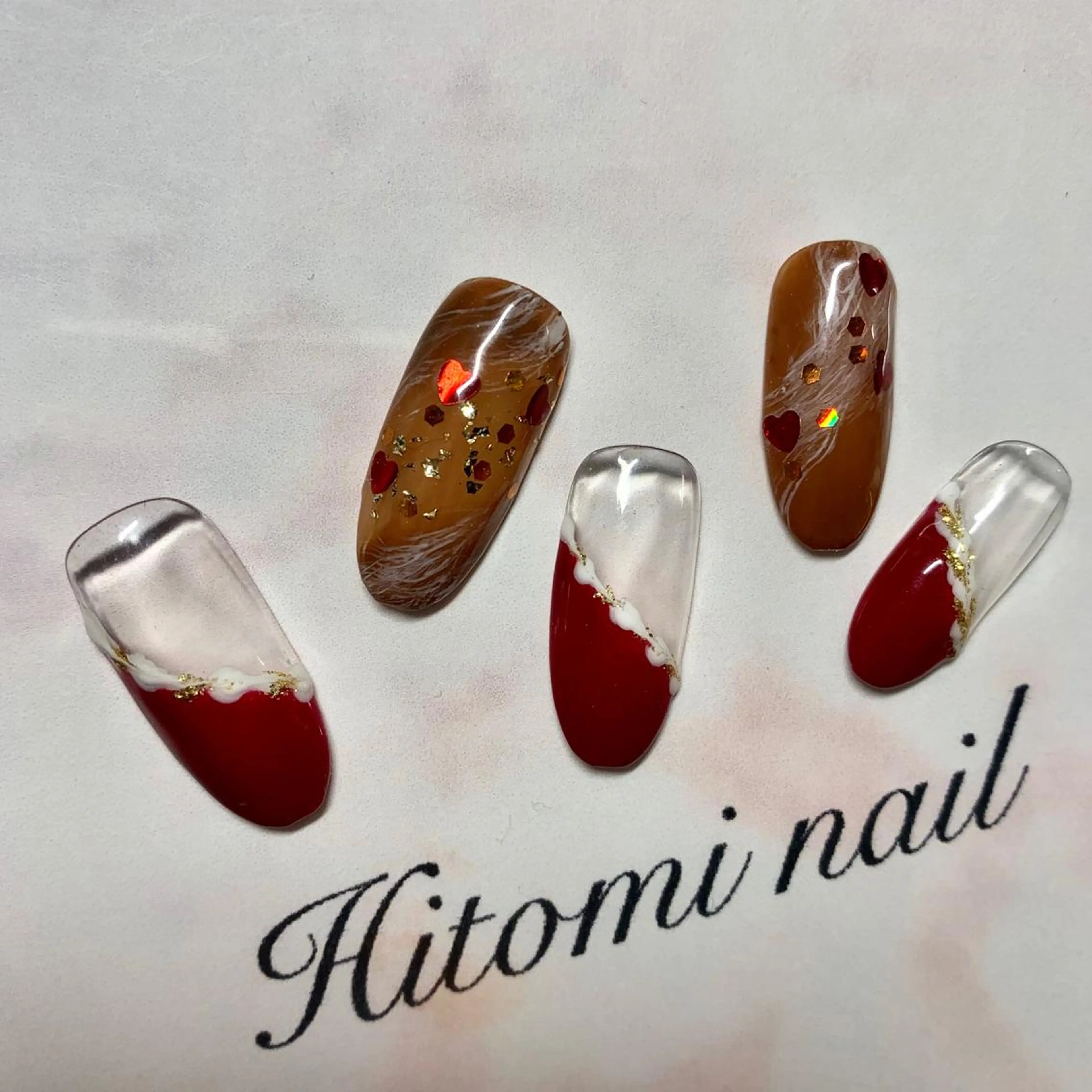 ネイル バレンタイン 大澤 瞳のネイルデザイン