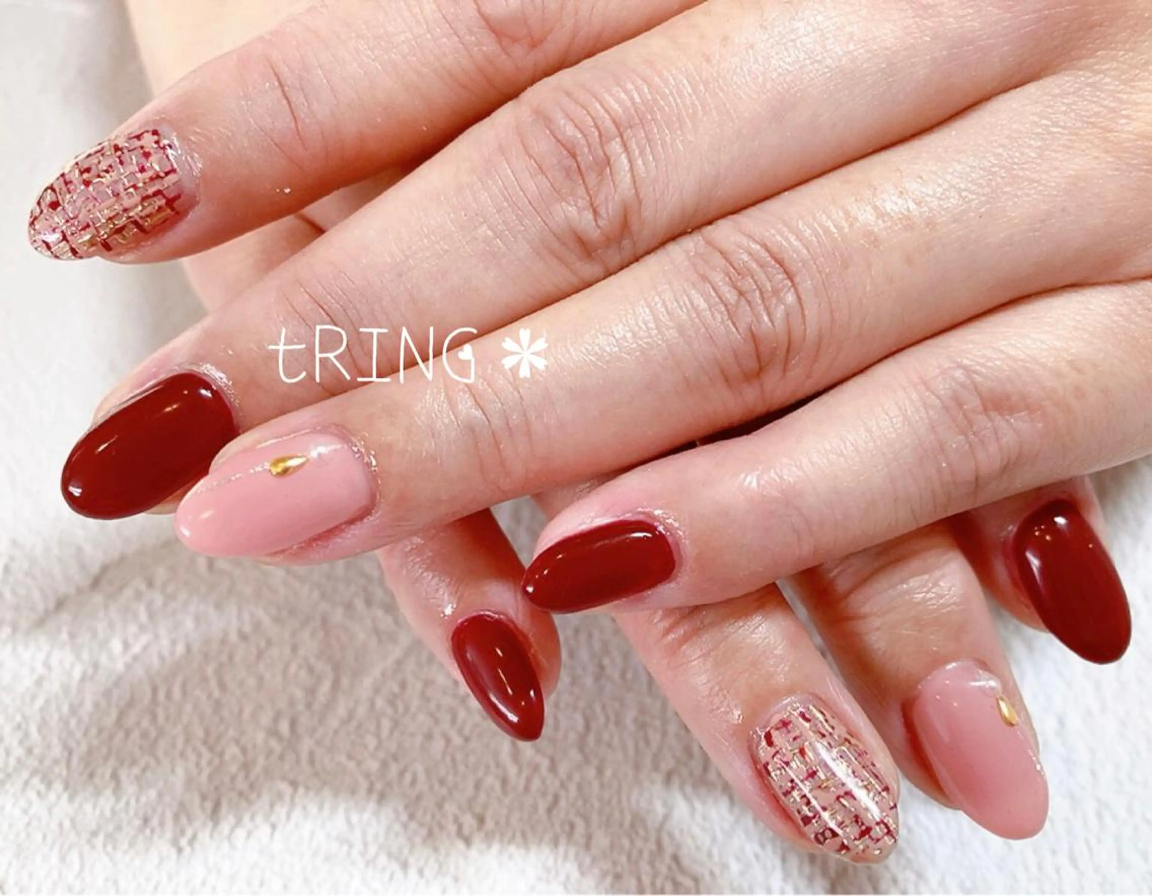 ネイル ハンドネイル tRING＊ しいの木台のネイルデザイン