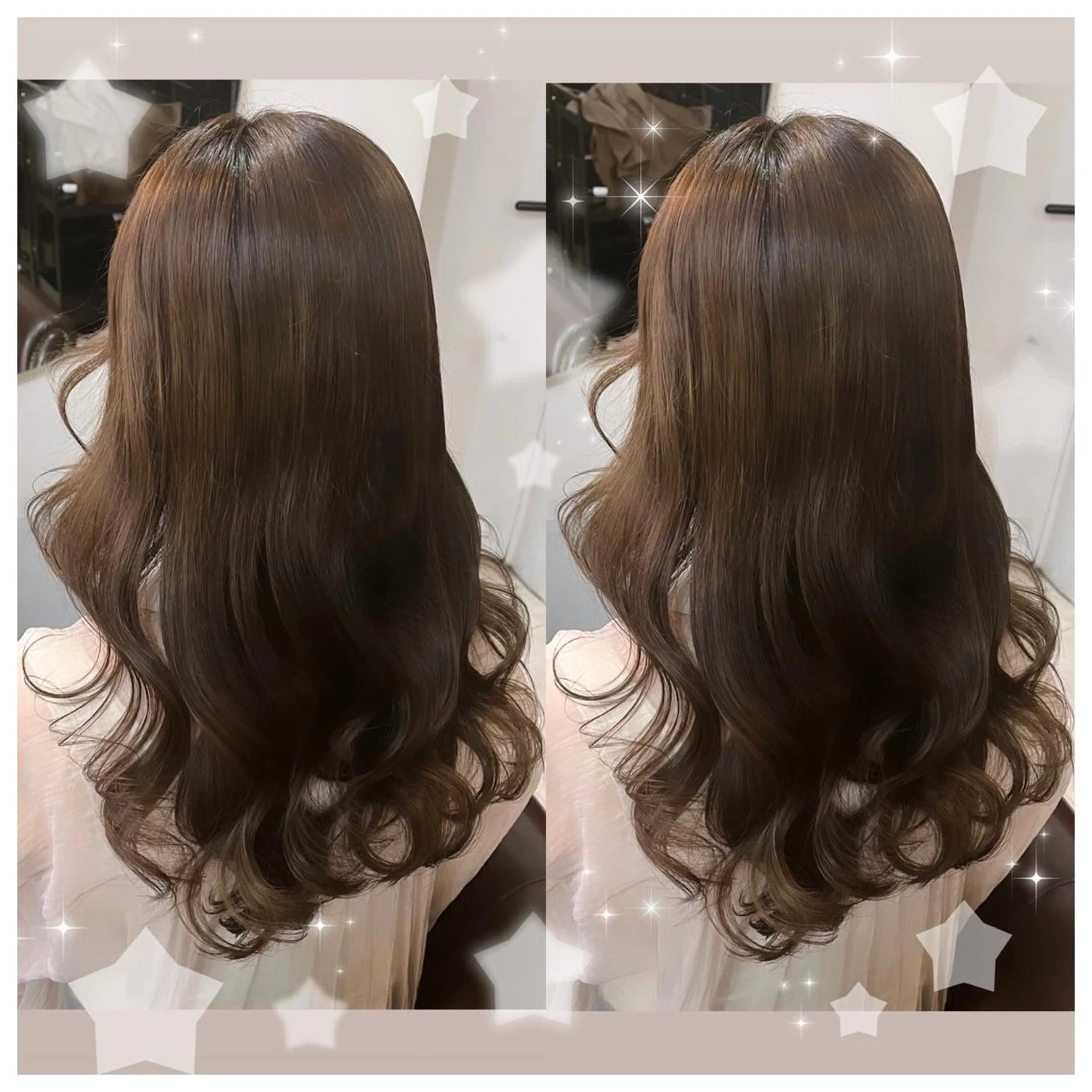 ミディアム カラー ヘアアレンジ 結婚式・ブライダル シールエクステ バレイヤージュ 黒髪 ブリーチ セキグチ💞 lilaのマツエク・マツパデザイン