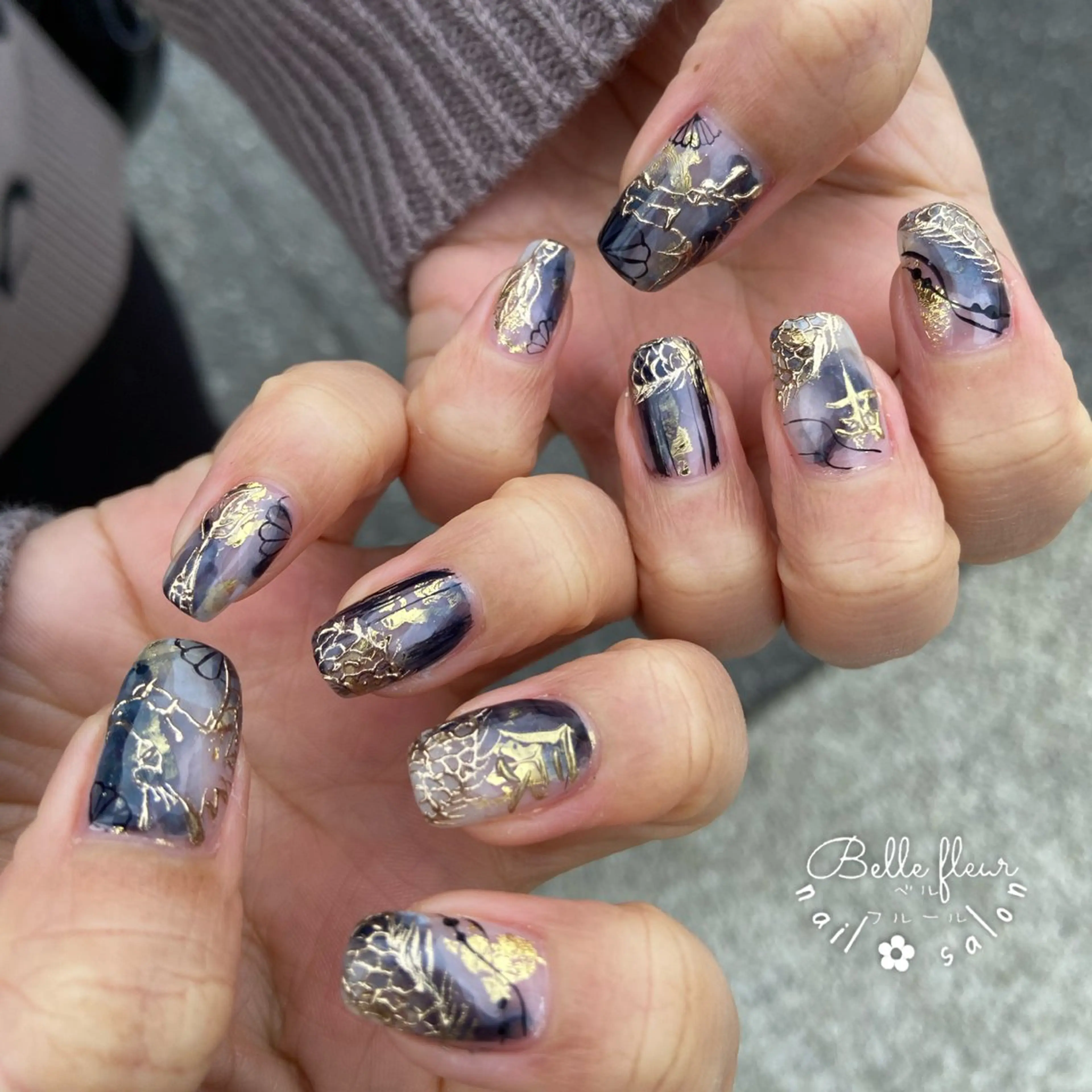 ネイル ハンドネイル ﾈｲﾙｻﾛﾝ Bellefleurのネイルデザイン