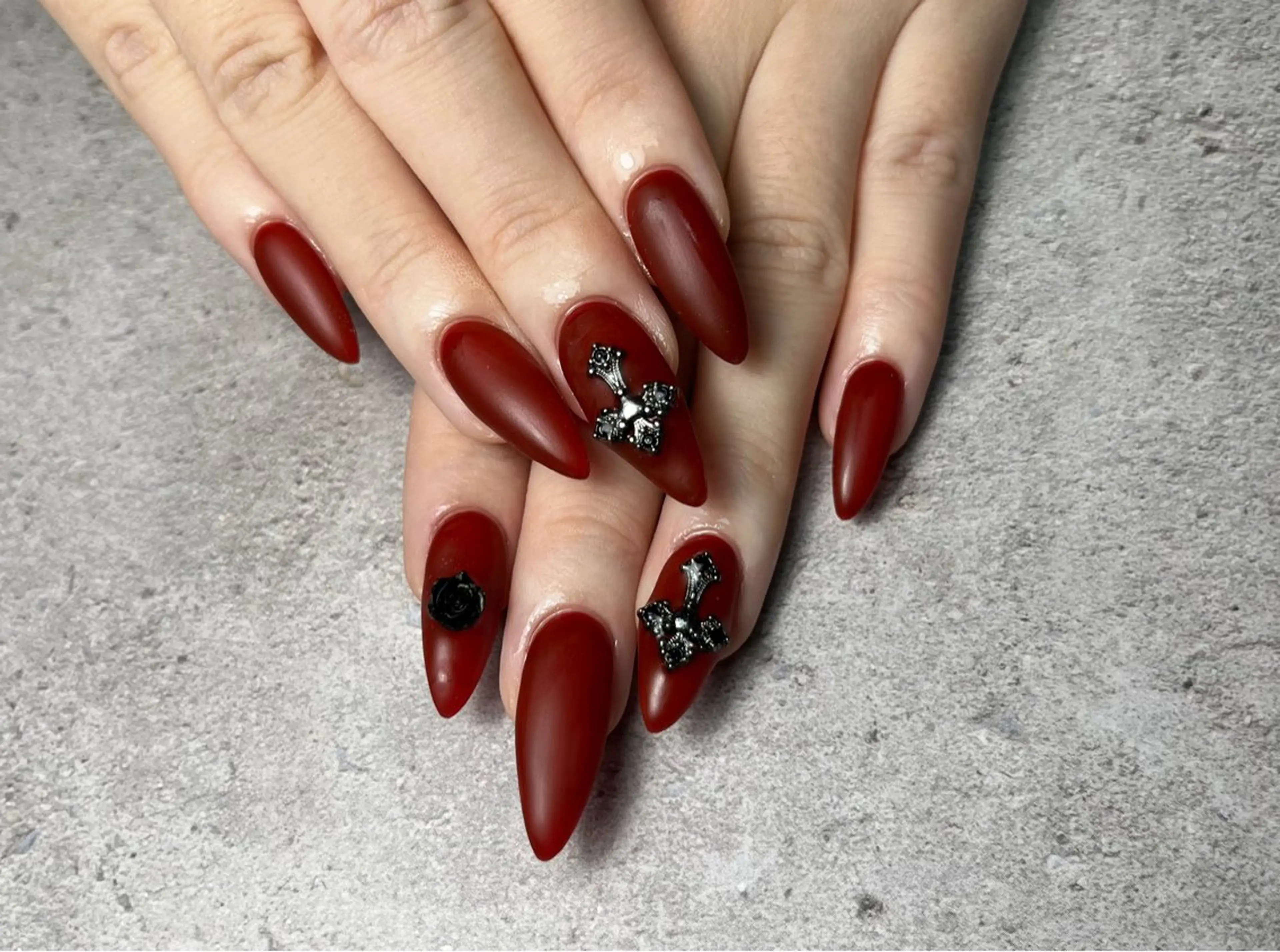 ネイル ロングネイル マットネイル ハンドネイル ネイルサロン Bebeのネイルデザイン