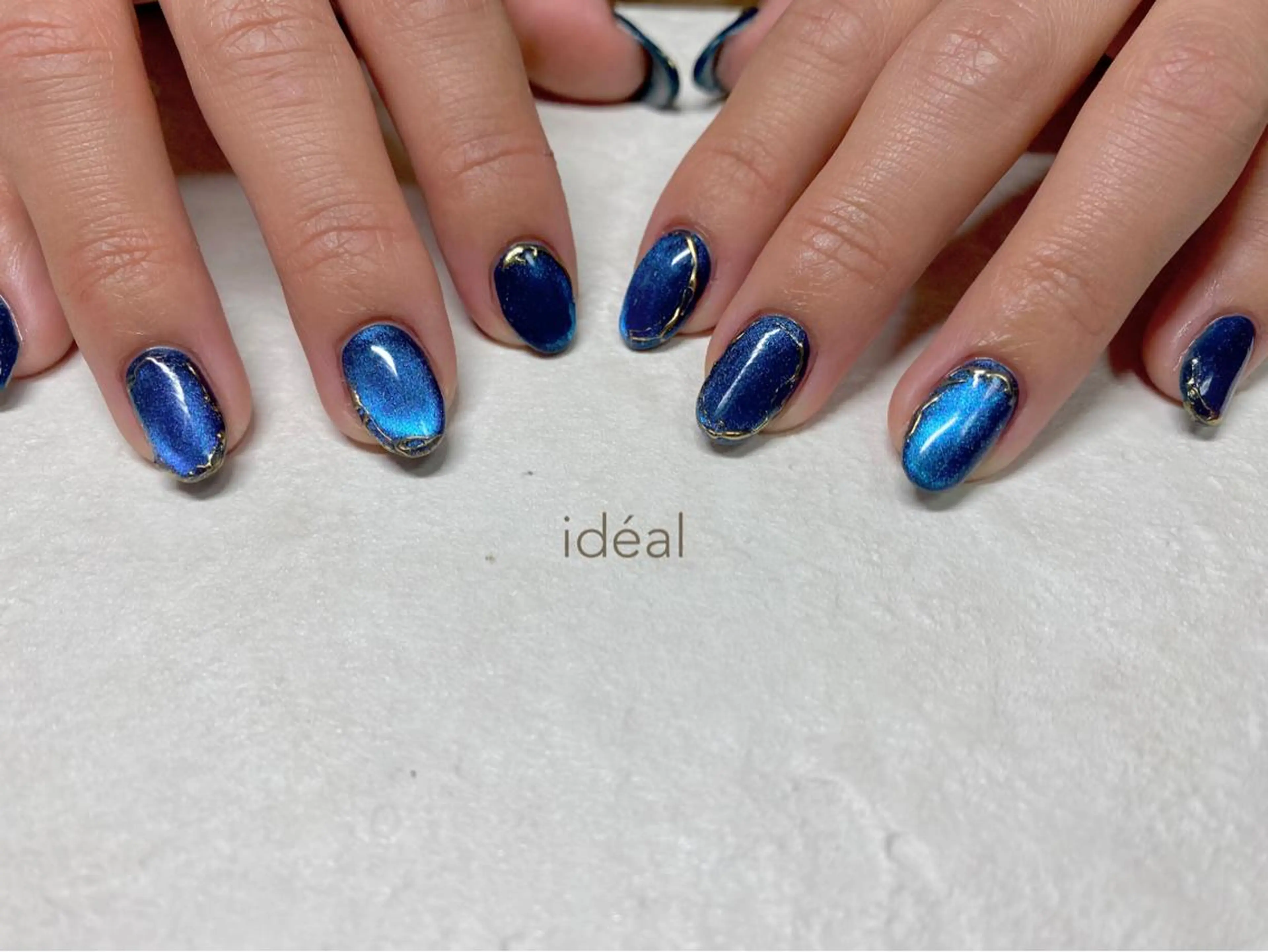 ネイル ブルー マグネットネイル ide. Mikiのネイルデザイン