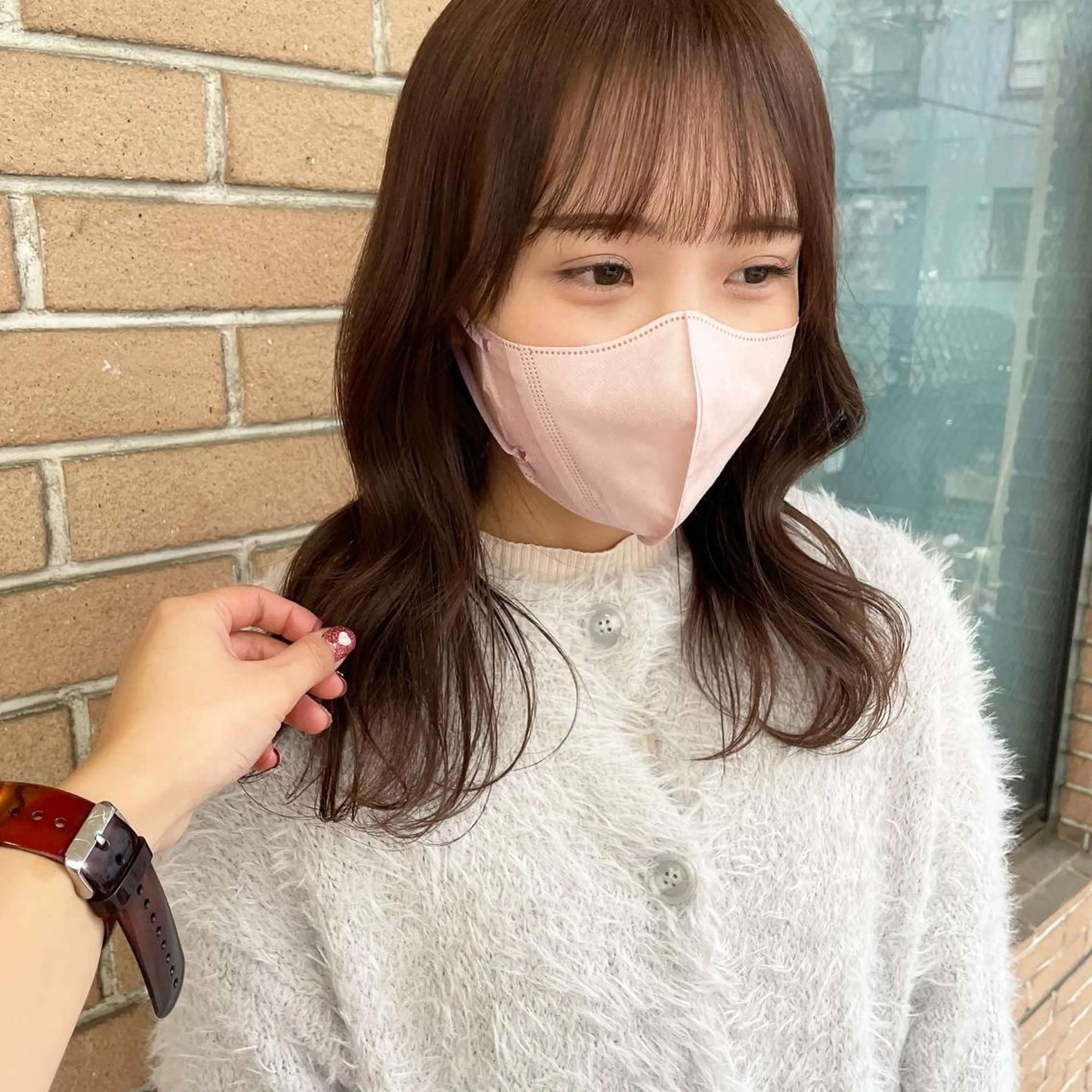 ミディアム カラー ボブヘアカット Rikapi❤️のヘアスタイル