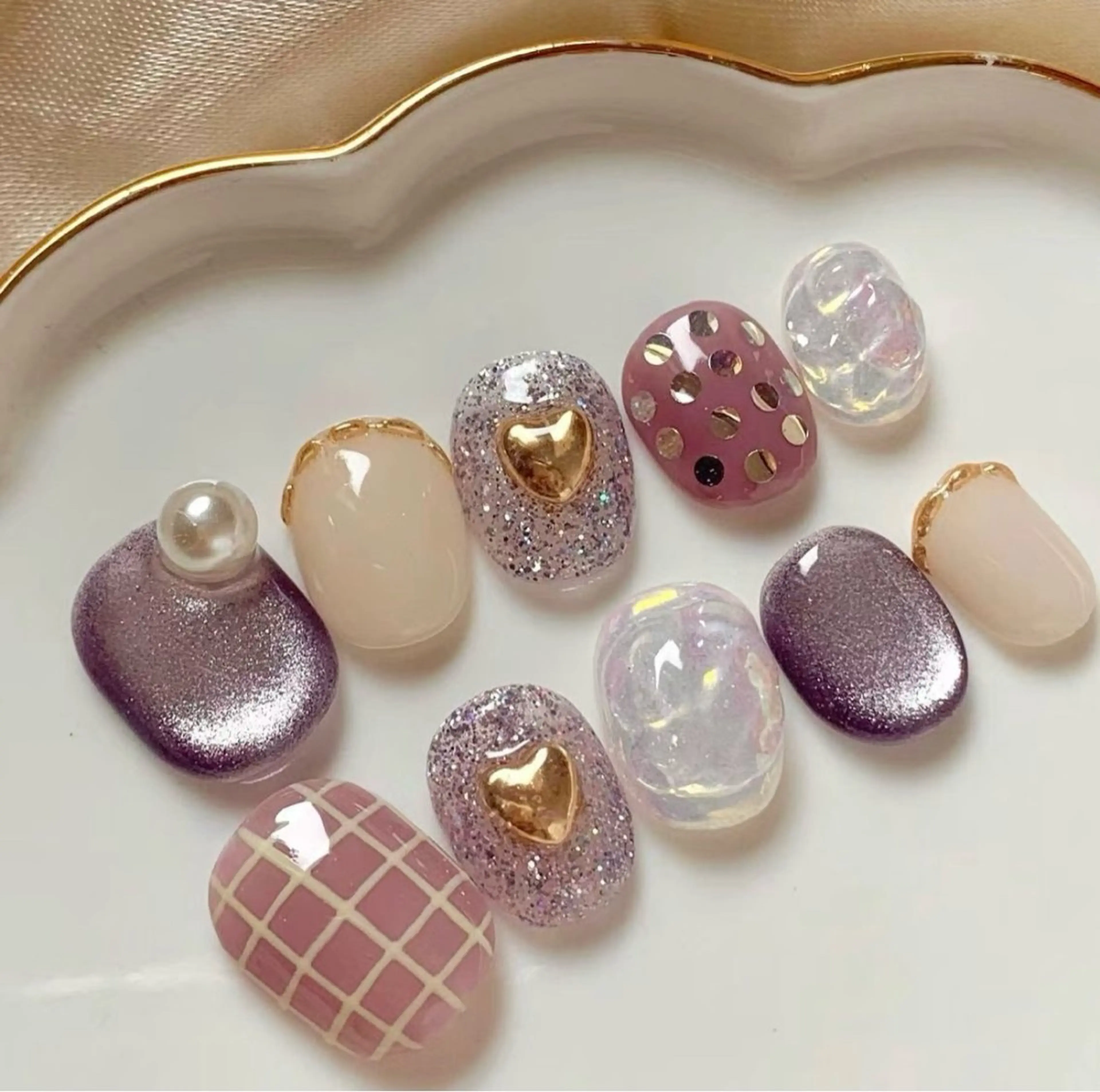 ネイル アートネイル 韓国ネイル 水色 ロングネイル マグネットネイル ハンドネイル ハンドケア NailDemure 【銀座店】のネイルデザイン