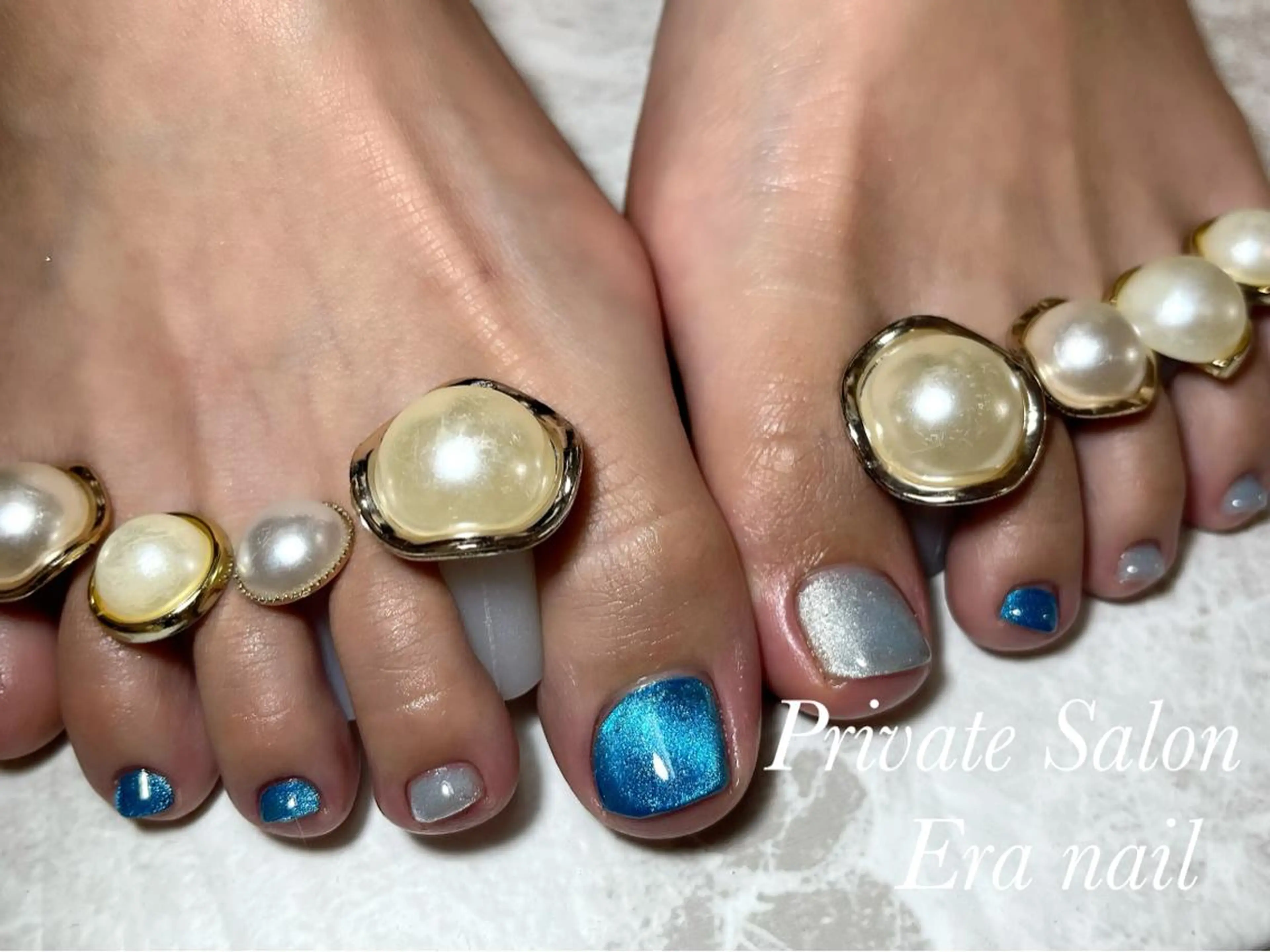 ネイル フットネイル マグネットネイル マグネットワンカラー ワンカラーネイル フットネイル Era nailのネイルデザイン