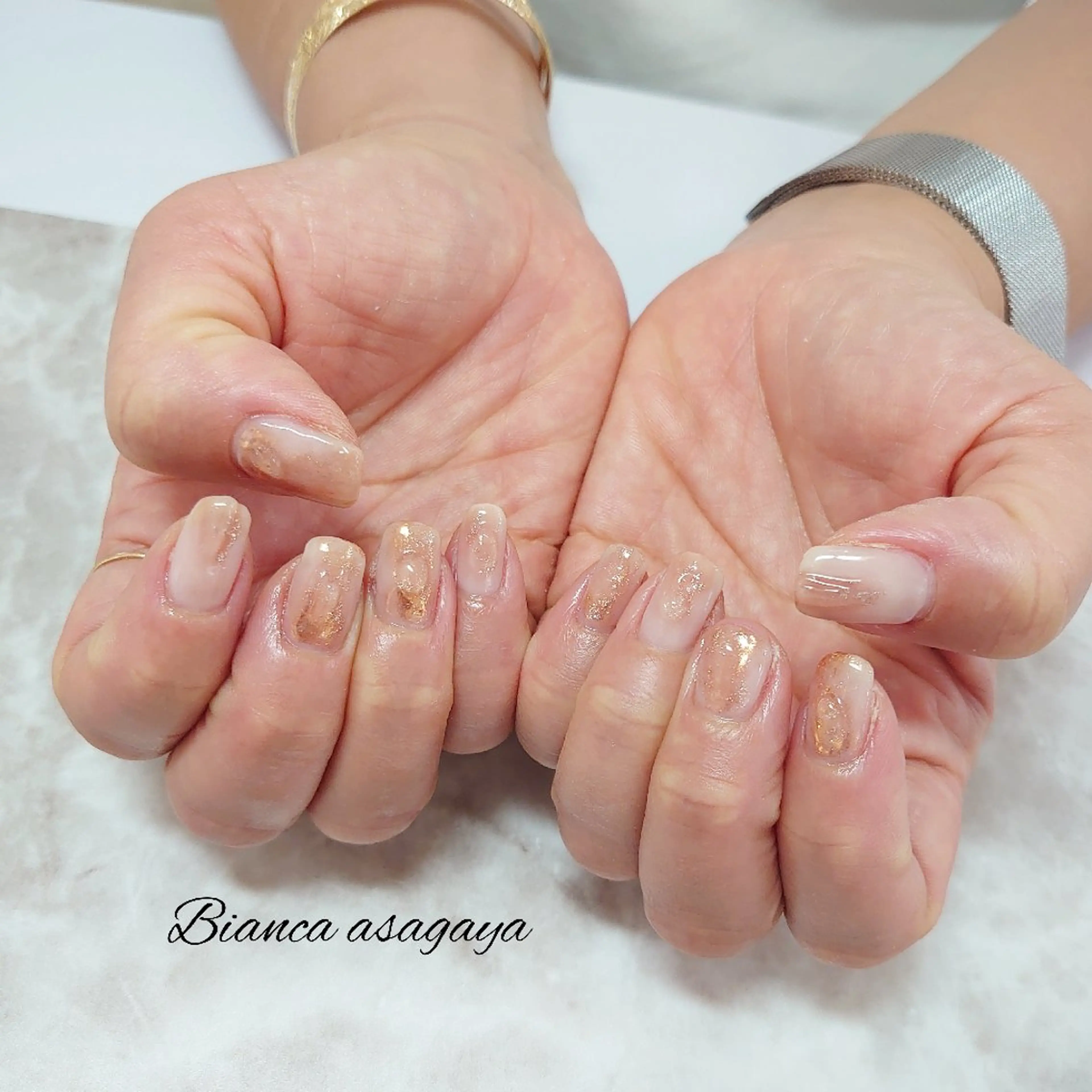 ネイル ジェルネイル ニュアンスネイル パラジェル シンプルネイル Bianca TANAKAのネイルデザイン