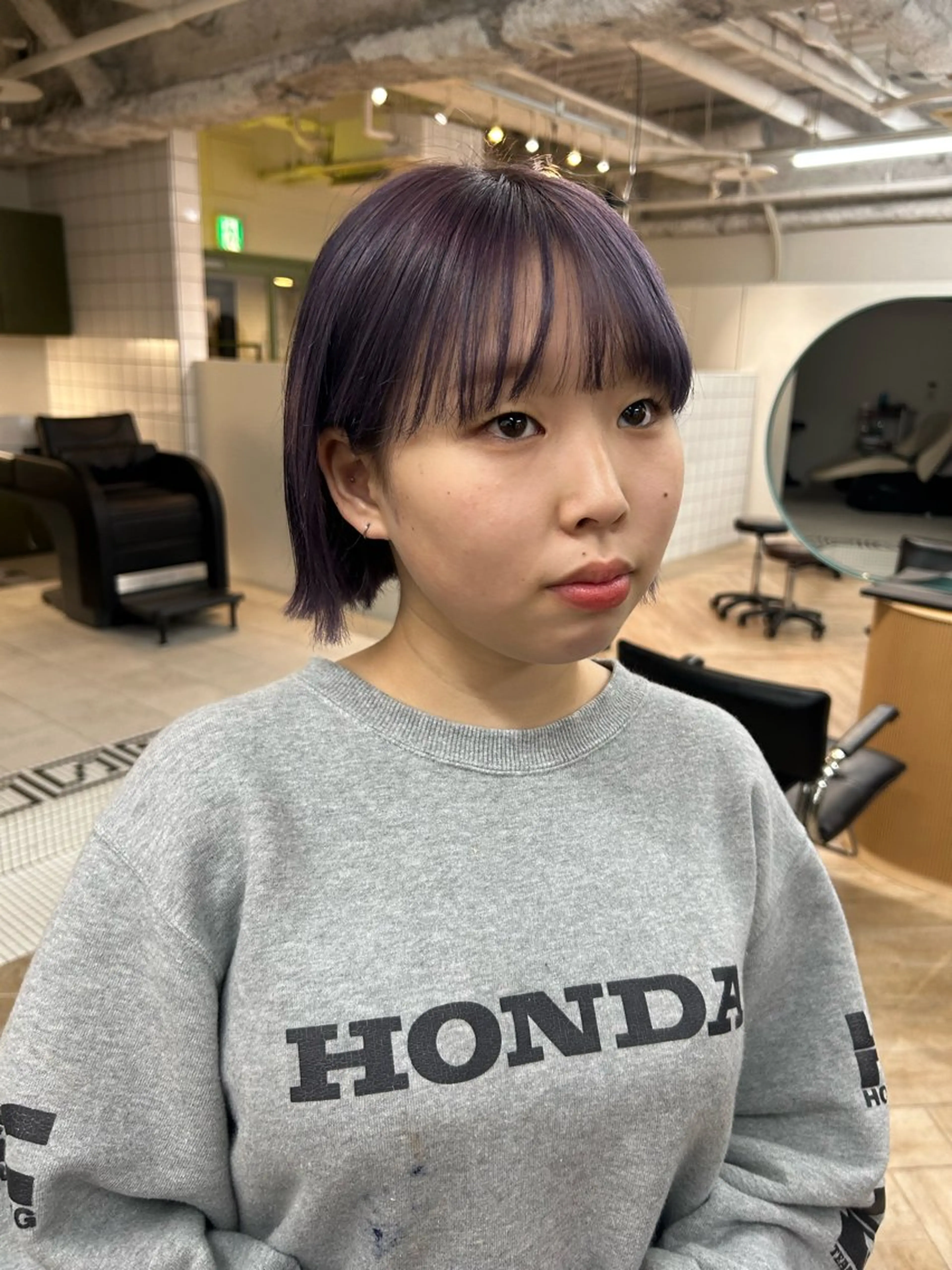 カラー ヘアカラー トリートメント ベージュ/ダブルカラ ー/新潟駅/青柳萌果のヘアスタイル