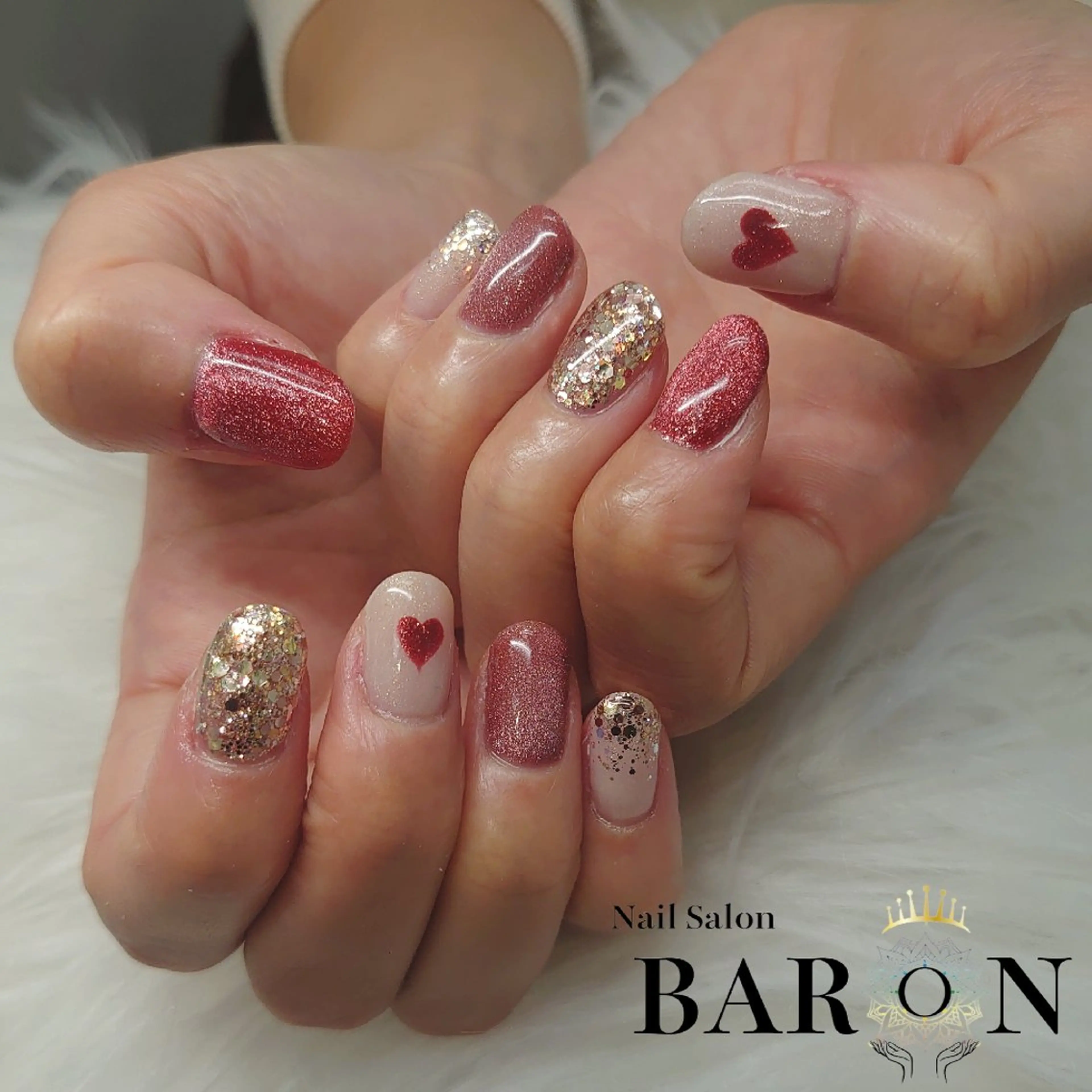 ネイル ラメ(グリッター) ラメグラデーション マグネットネイル 持ち込み ♛BARON♛ AOIのネイルデザイン