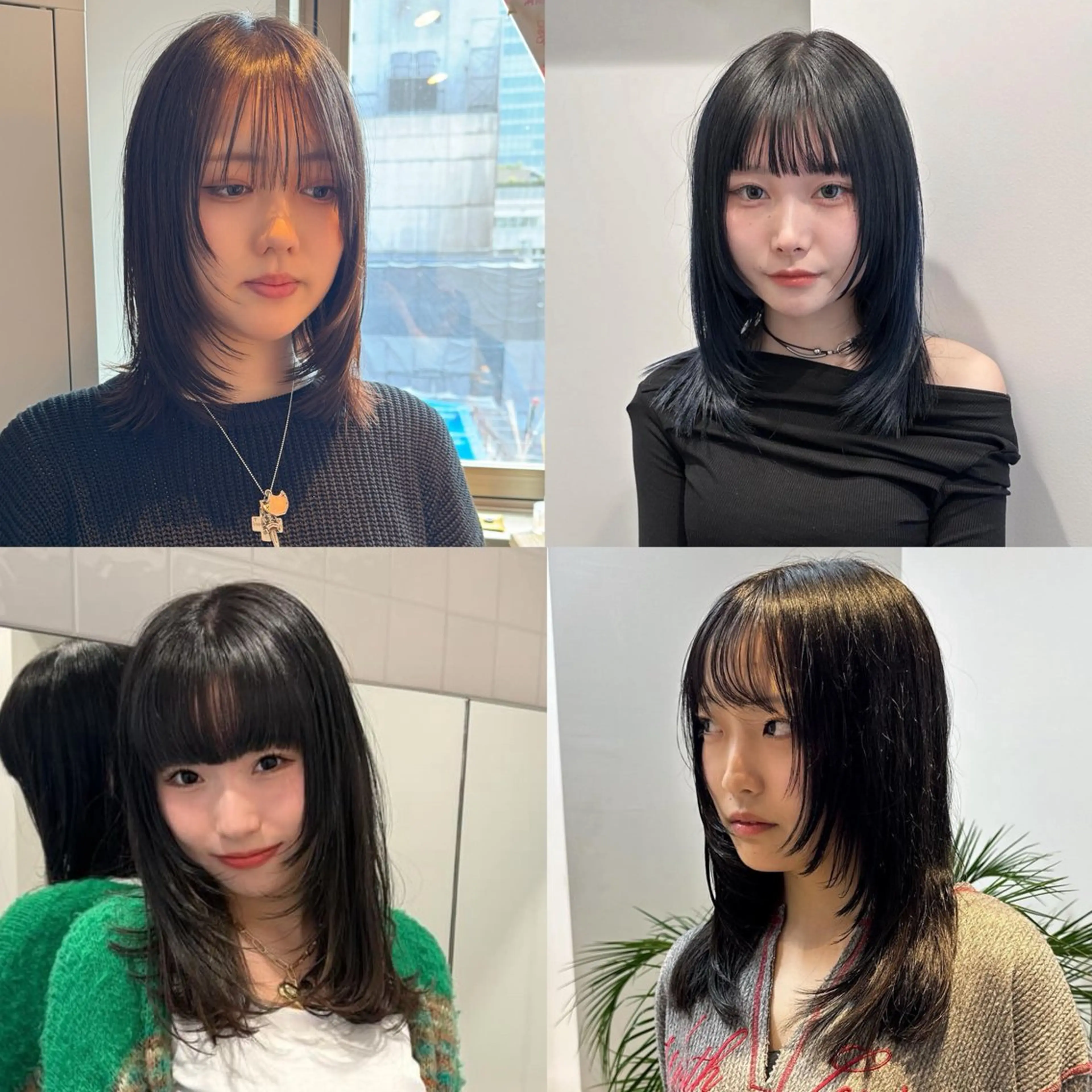 ミディアム laff 新宿所属・切りっぱなしボブ レイヤー/縮毛矯正のヘアスタイル