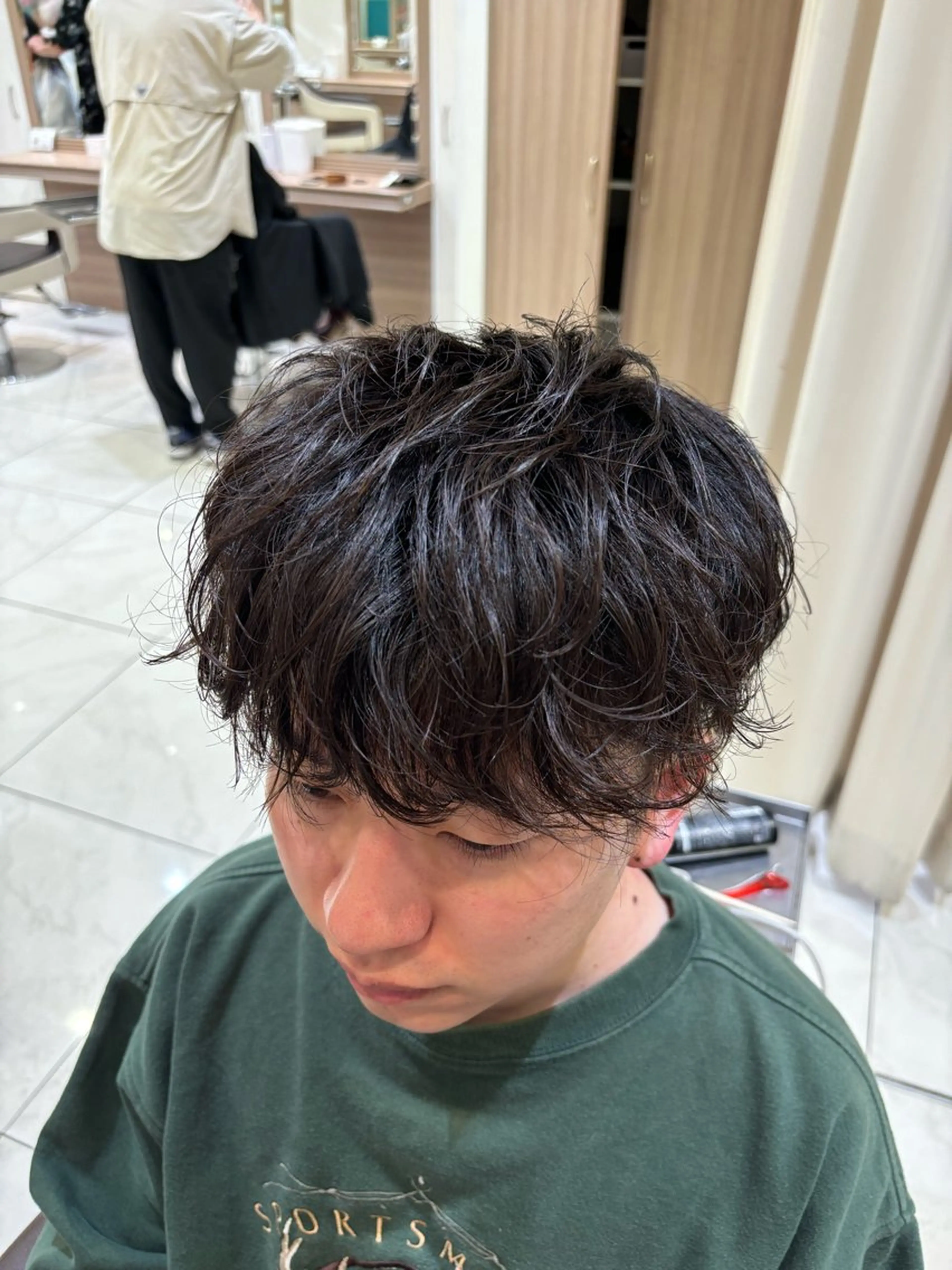 パーマ メンズ メンズパーマ カット パーマ 山本 侑平のヘアスタイル