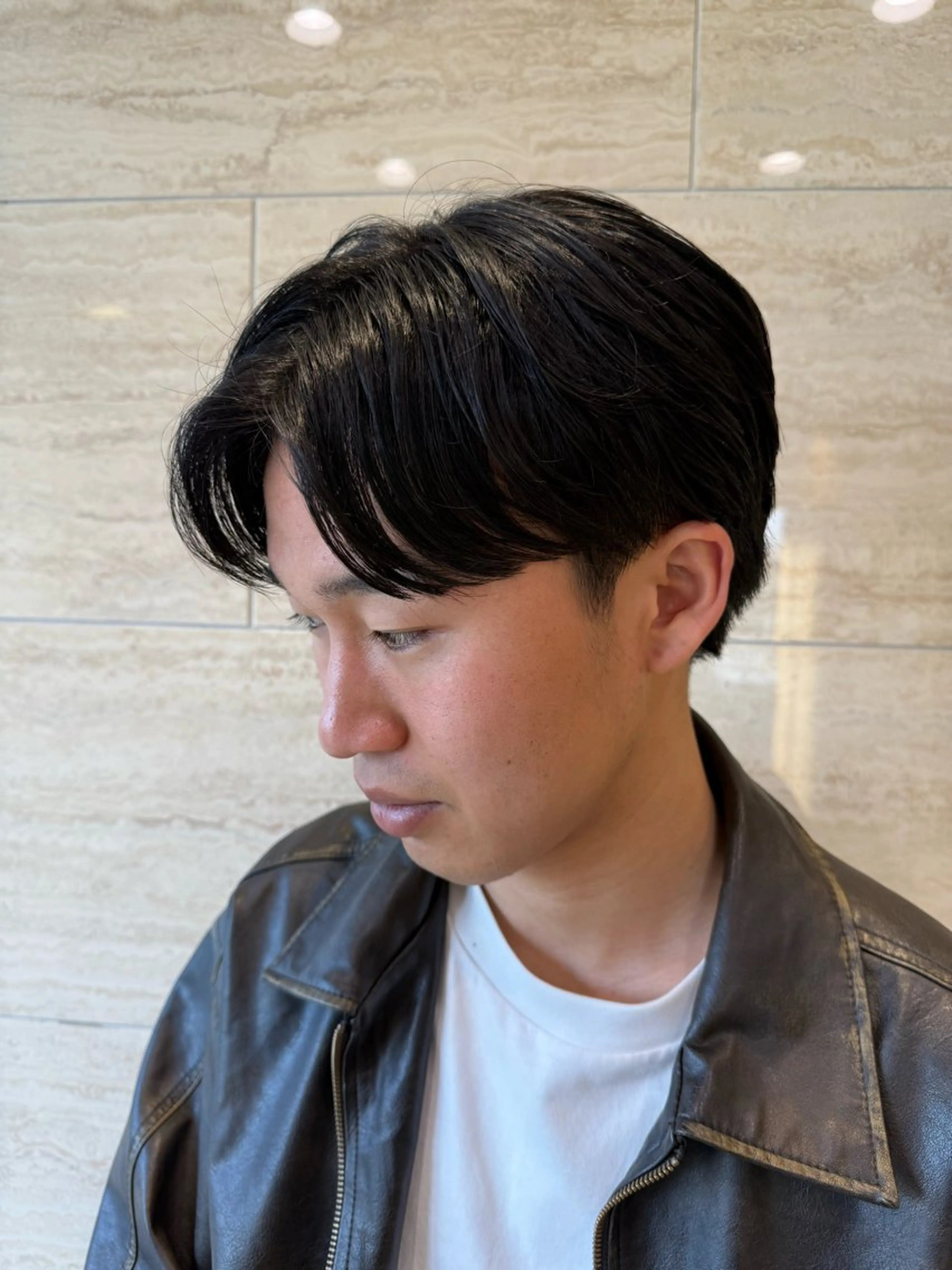 メンズ センターパート 河崎 祐矢のヘアスタイル