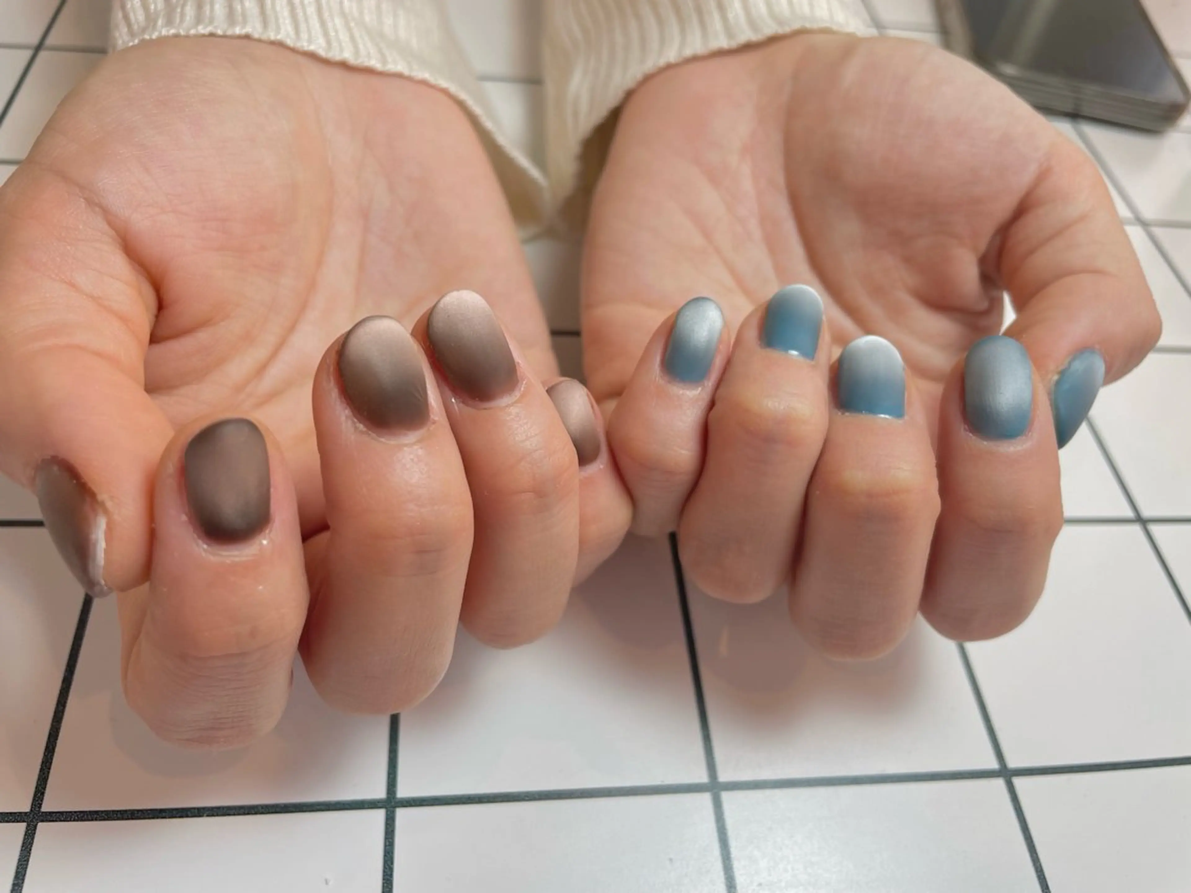 ネイル マグネットネイル マットネイル ワンカラーネイル nail salon POPPYのネイルデザイン