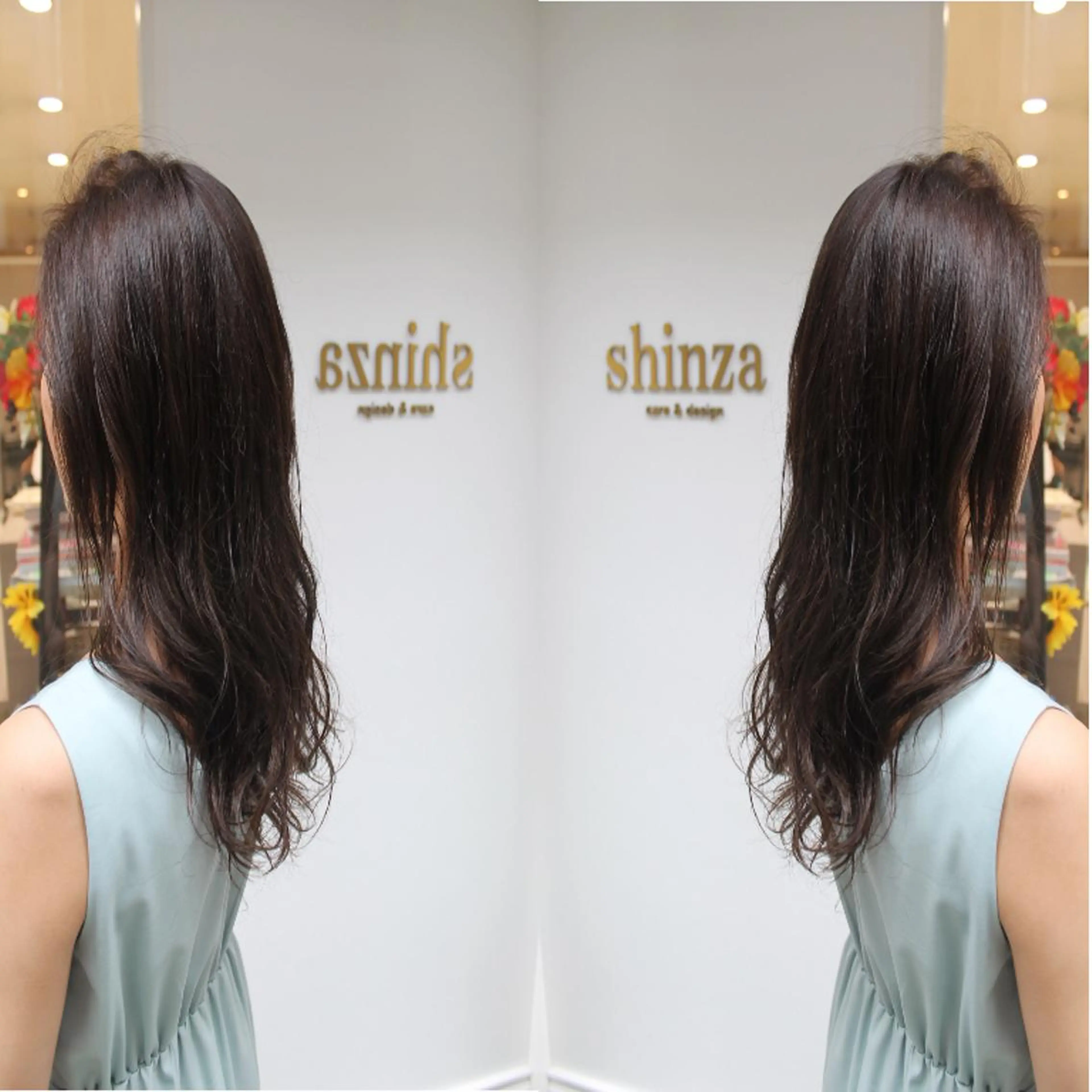 セミロング ヘアカラー トリートメント トップスタイリスト 江口 稜亮のヘアスタイル