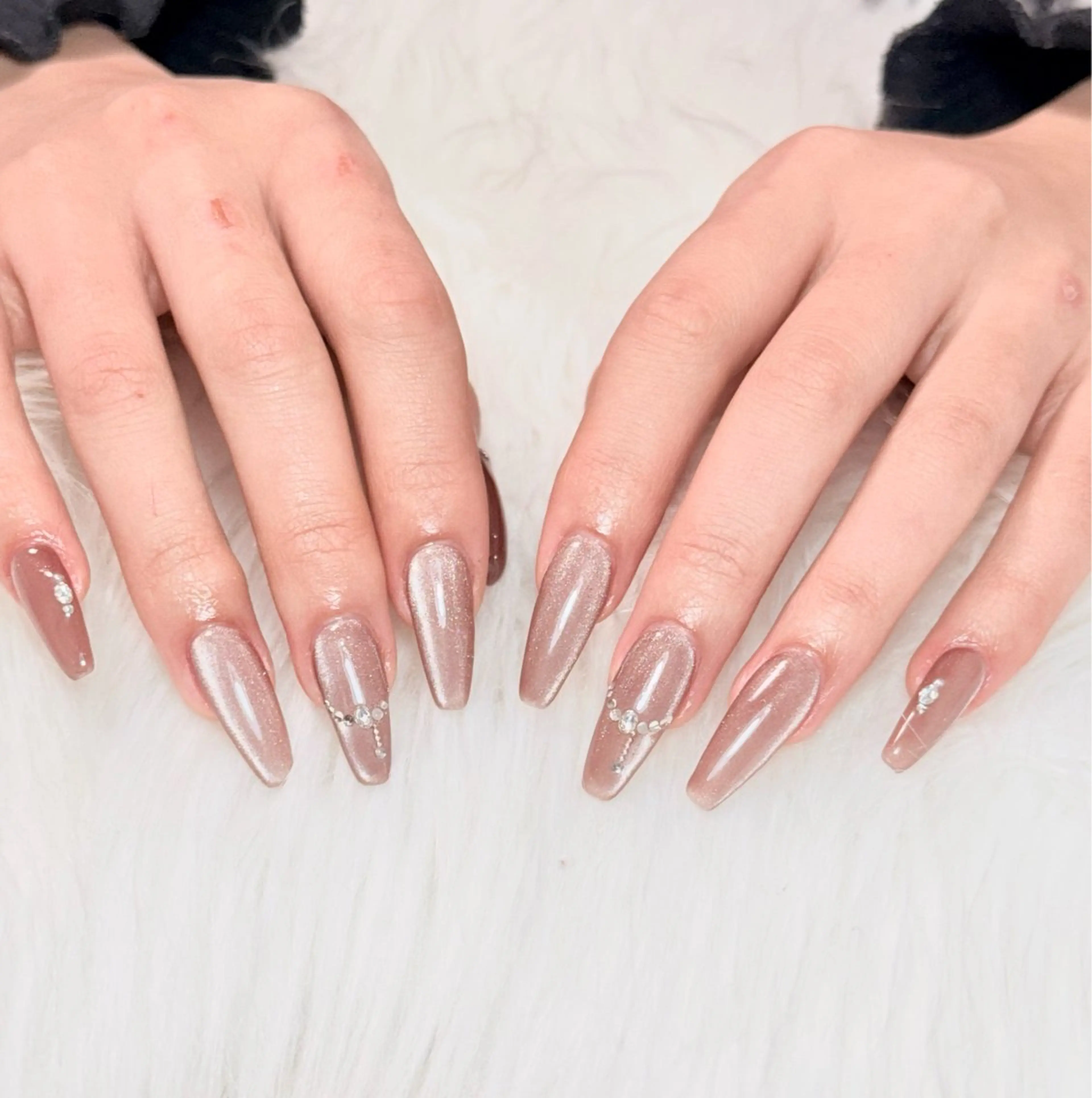 ネイル ラメ(グリッター) マグネットネイル ストーンネイル しまむら さくらのネイルデザイン