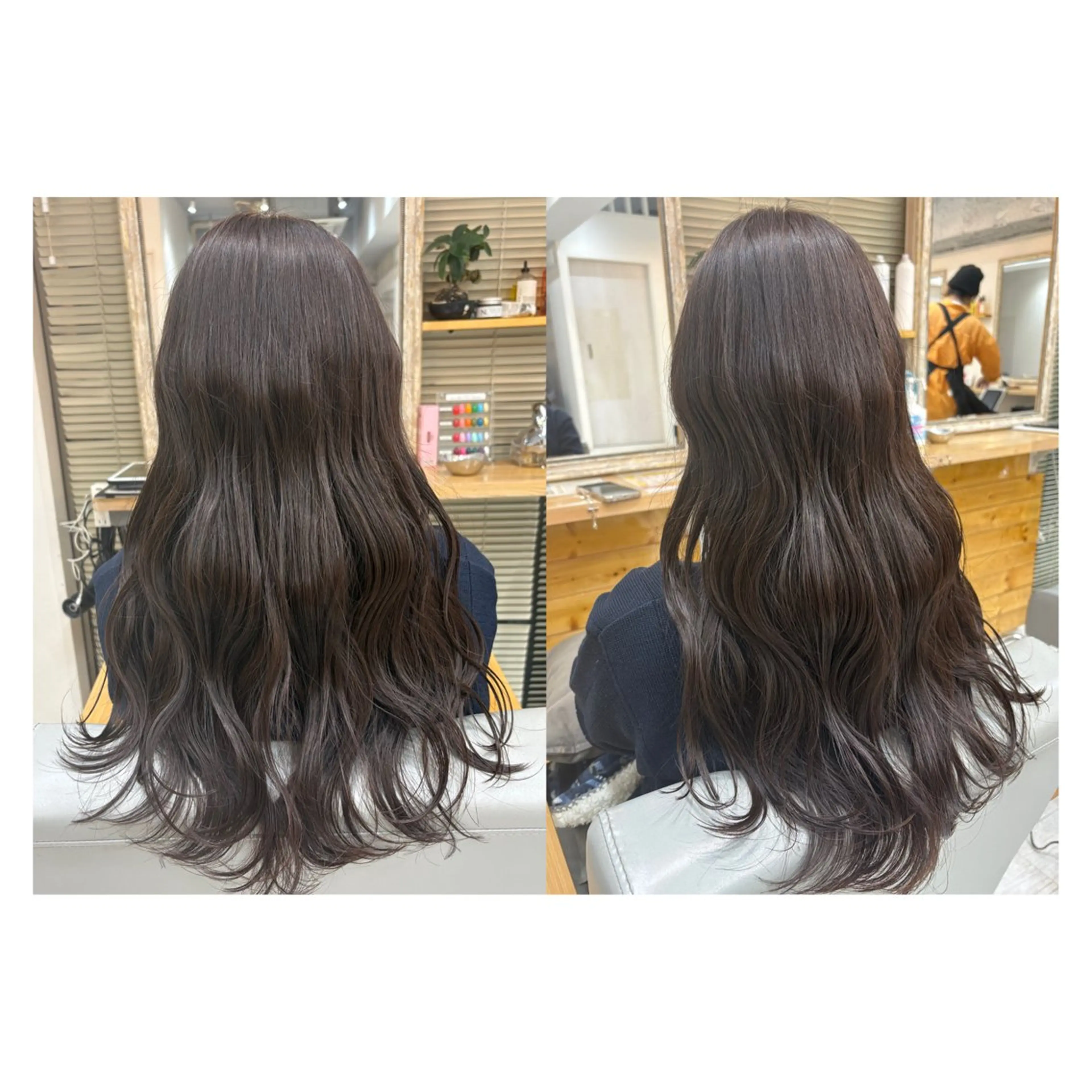 ロング レイヤーカット・ 縮毛矯正 星野のヘアスタイル