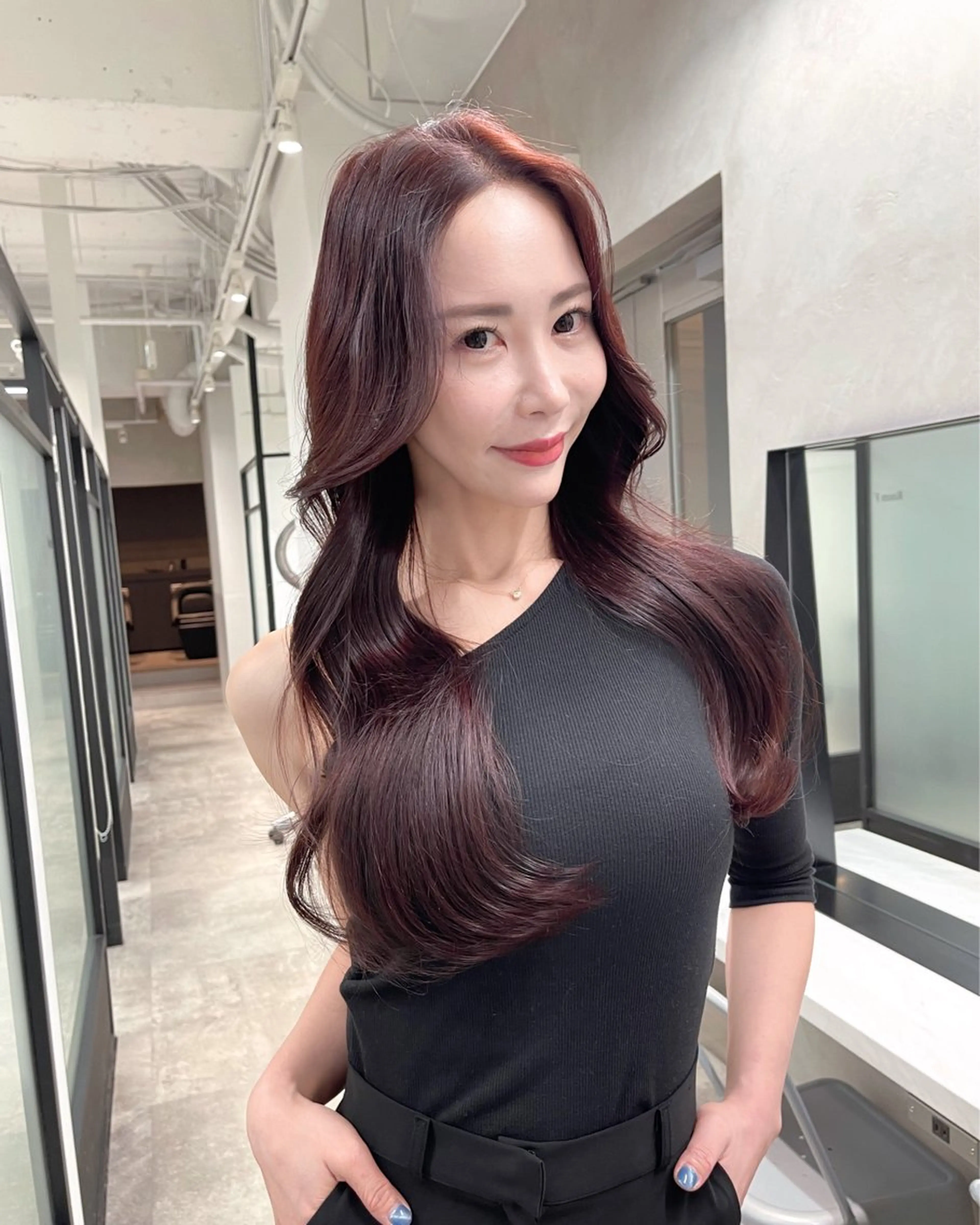 ヘアアレンジ カット ヘアカラー トリートメント 韓国レイヤーカット 髪質改善▫️水野有真のヘアスタイル