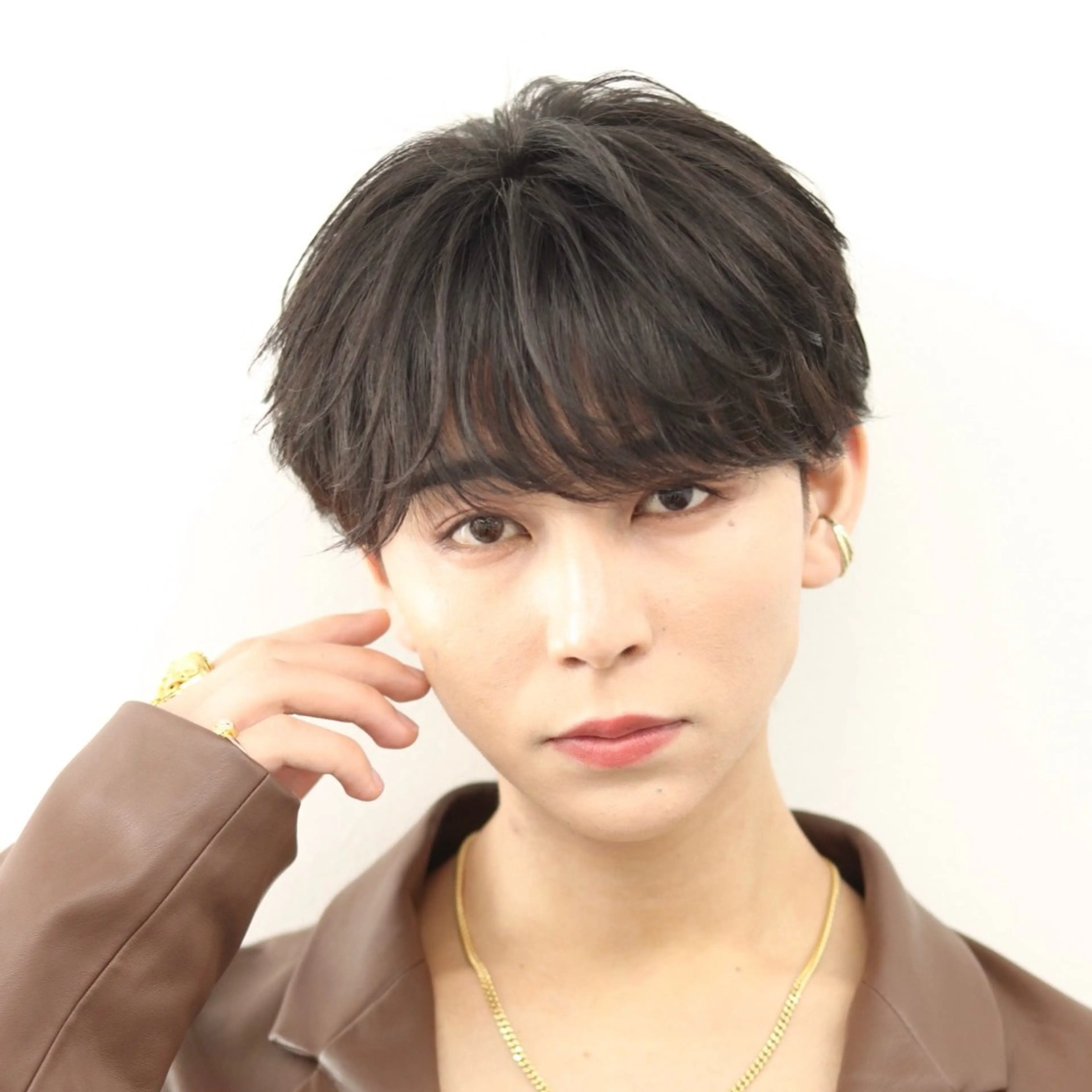 ミディアム カラー パーマ メンズ カット トリートメント シースルーマッシュ/ メンズ/KYOHEIのヘアスタイル