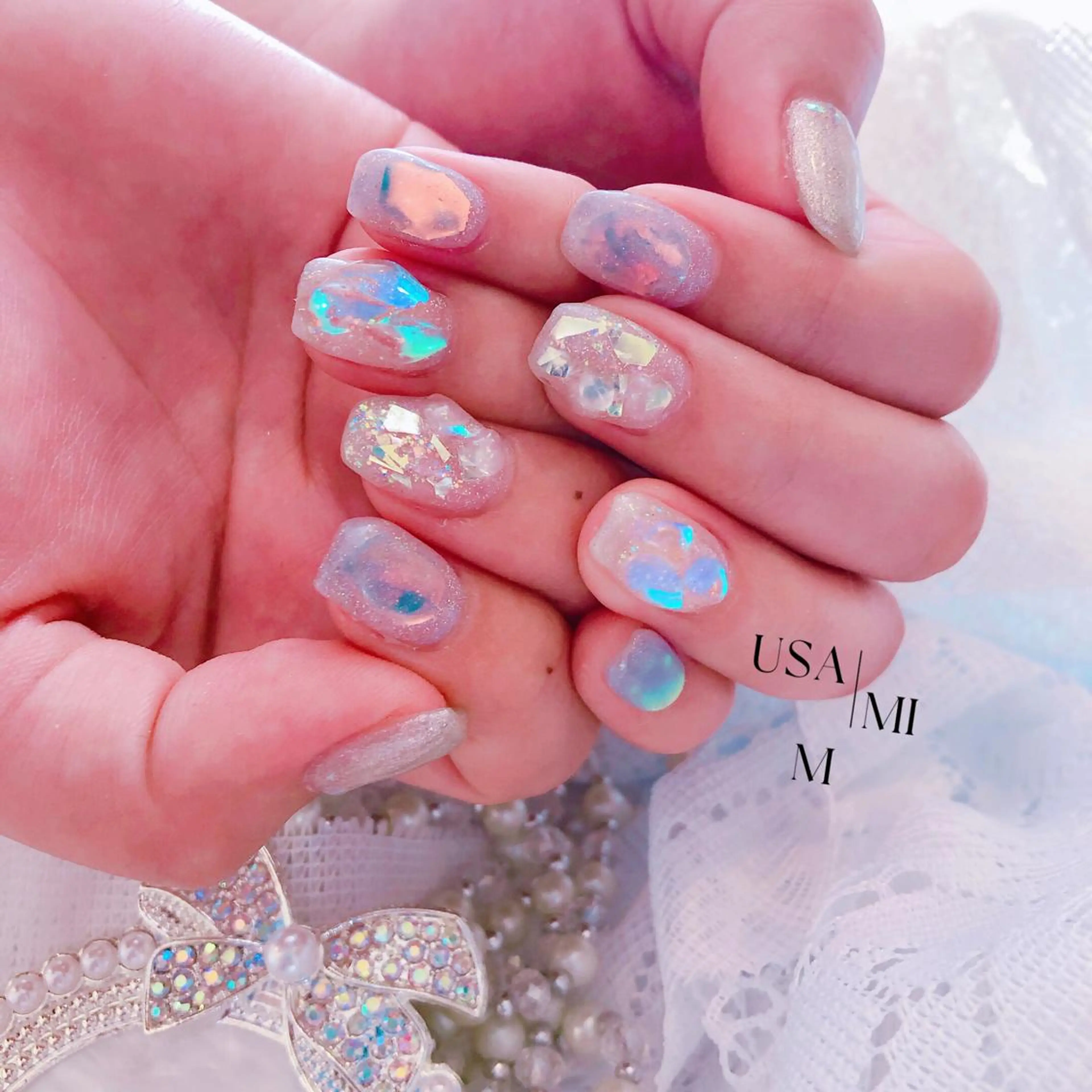 ショート ネイル USAMiMi 🐰💕のネイルデザイン