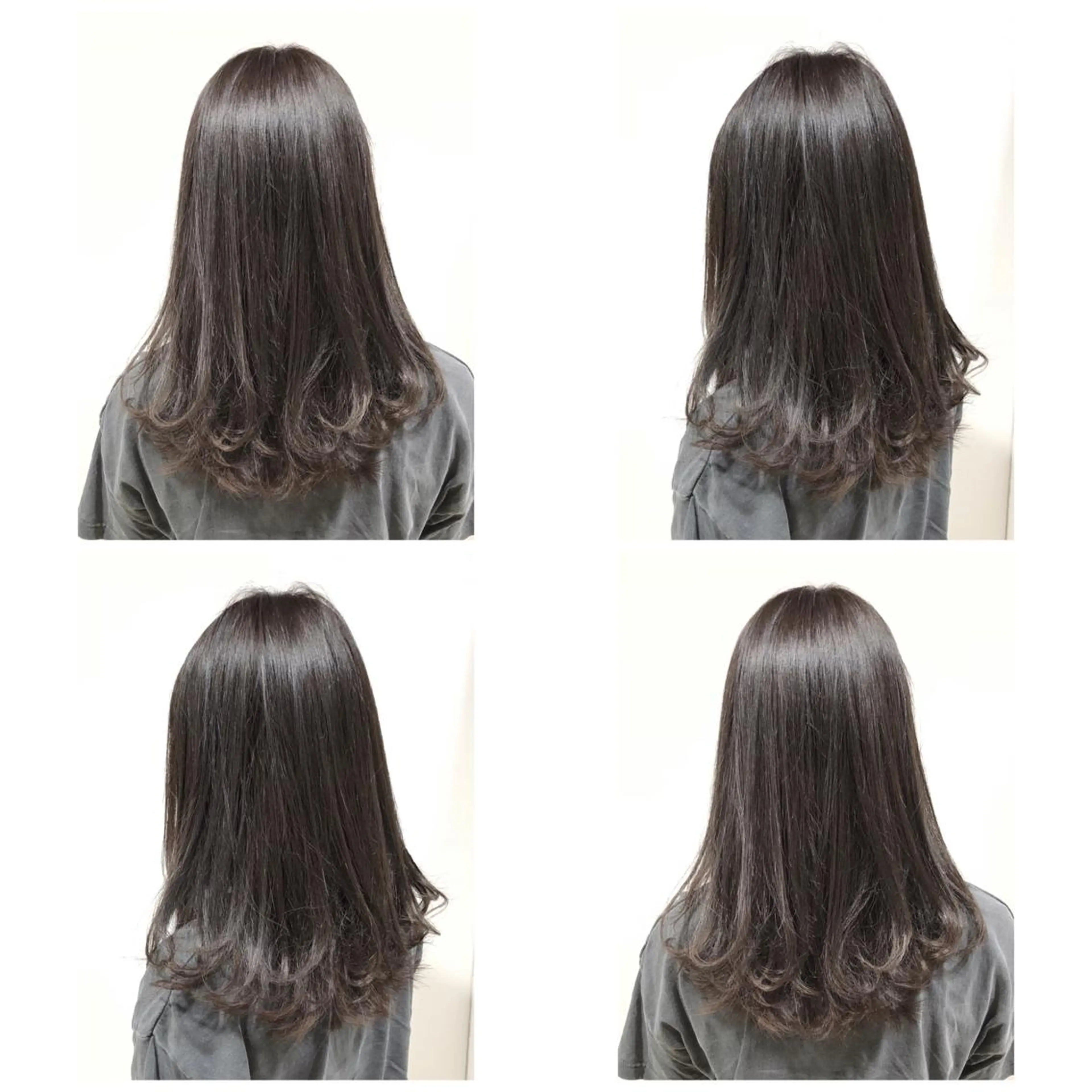 セミロング カラー 透明感カラー ハイライトカラー ハイライト KIZU 髪質改善 オカルト怪談のヘアスタイル