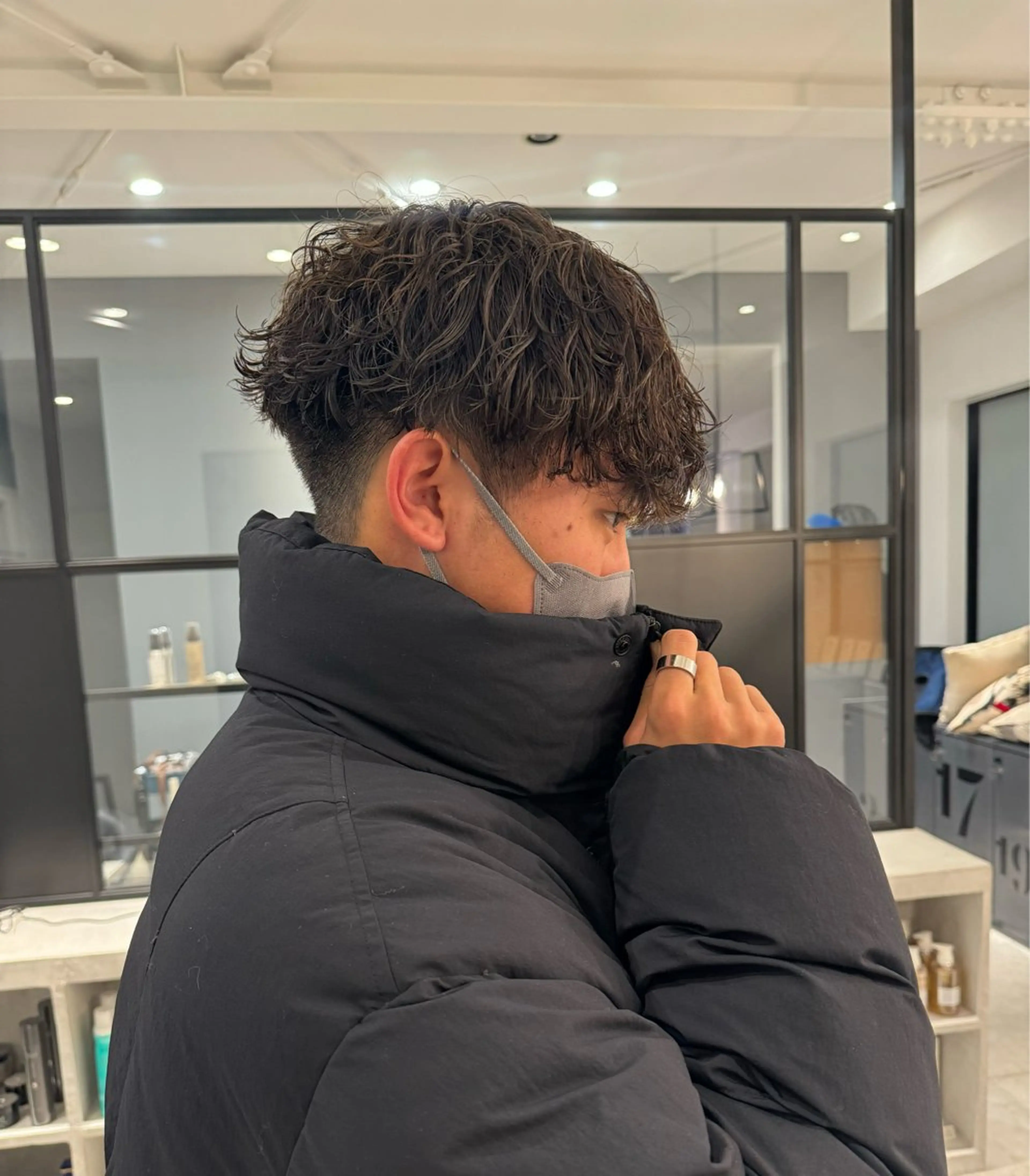 パーマ メンズ メンズパーマ 波巻きパーマ スパイラルパーマ NOA solte.所属・メンズ特化🌀 山田玲亜のヘアスタイル