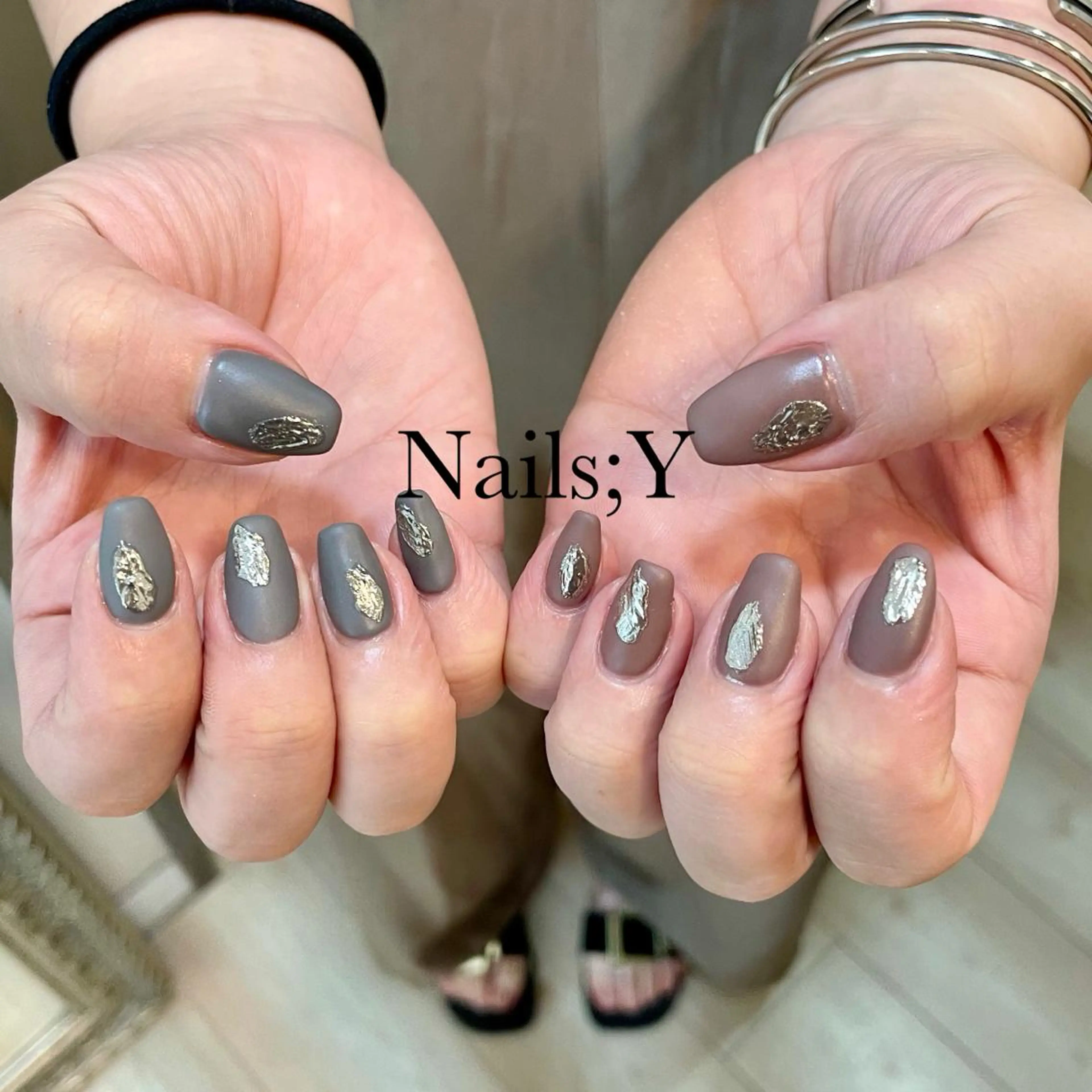 ネイル ジェルネイル マットネイル ミラーネイル 持ち込み ニュアンスネイル yo koのネイルデザイン