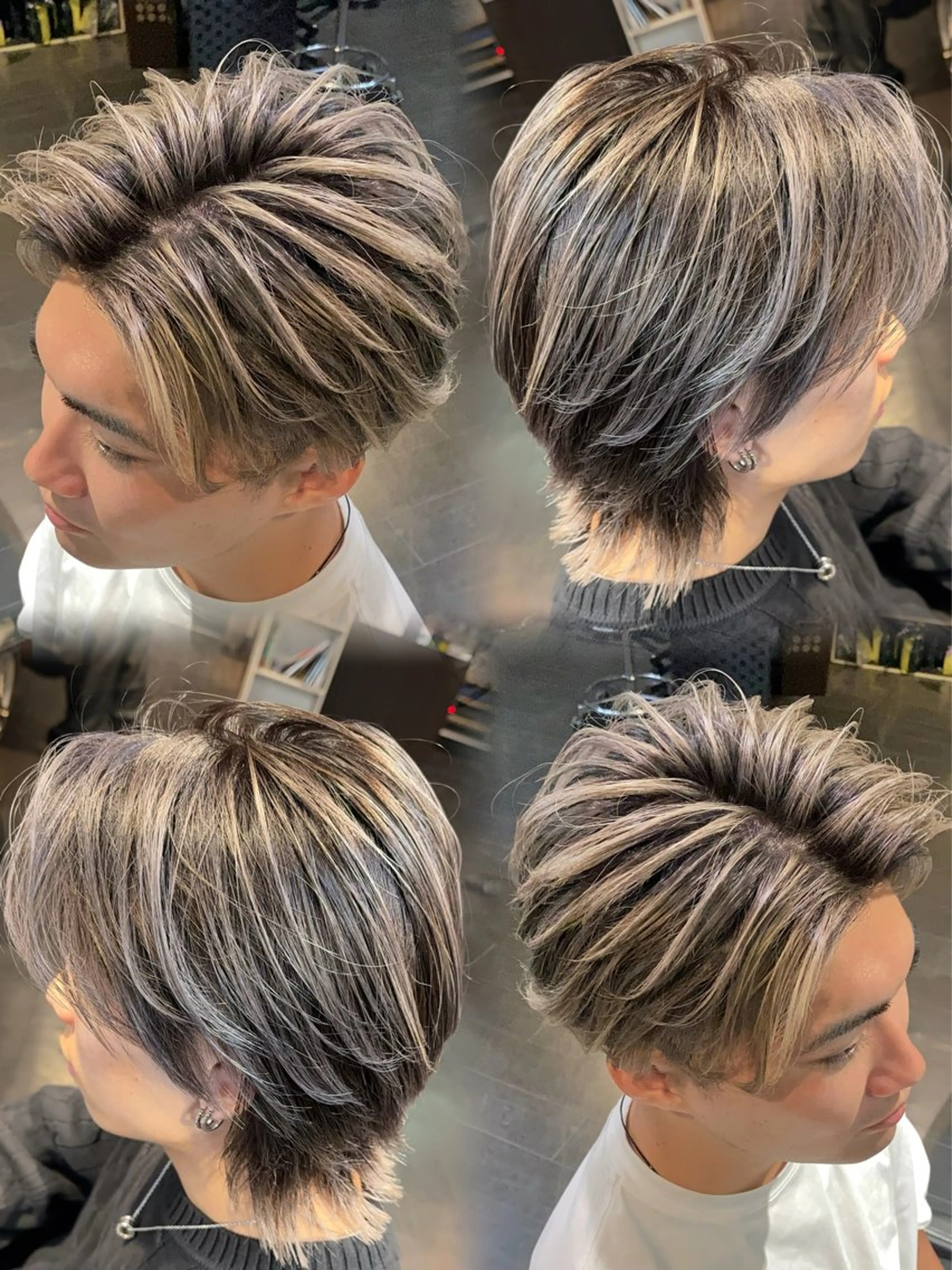 ショート カラー メンズ メンズバレイヤージュ バレイヤージュ レイヤーカット ヘアカラー トリートメント ヘアフラッグ西葛西店所属・デザインカラー⭐️ Yamauchiのヘアスタイル