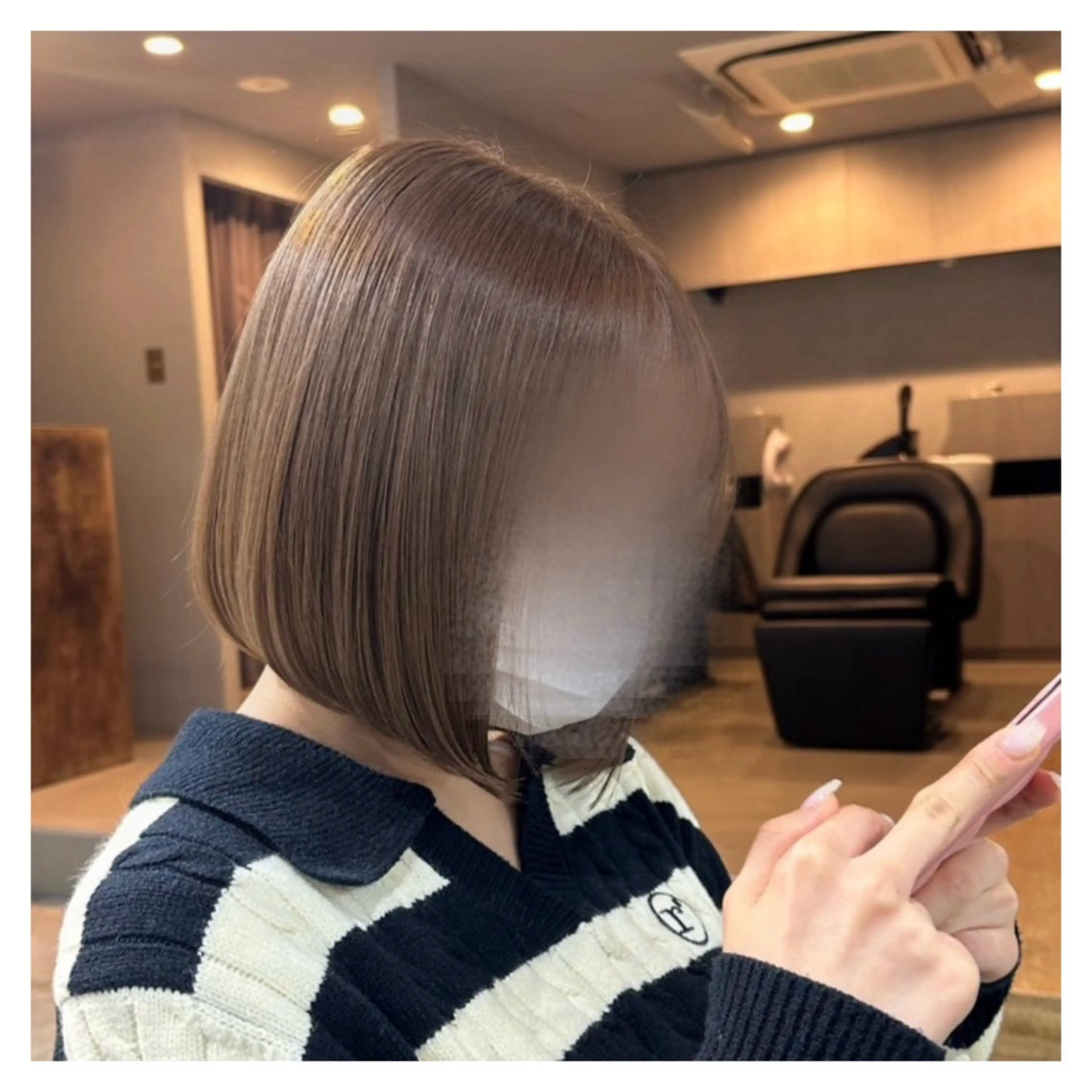 ミディアム カラー ブリーチ 透明感カラー ダブルカラー ブリーチなしカラー ヘアカラー ダブルカラー特別価格 /表参道/ことりのヘアスタイル