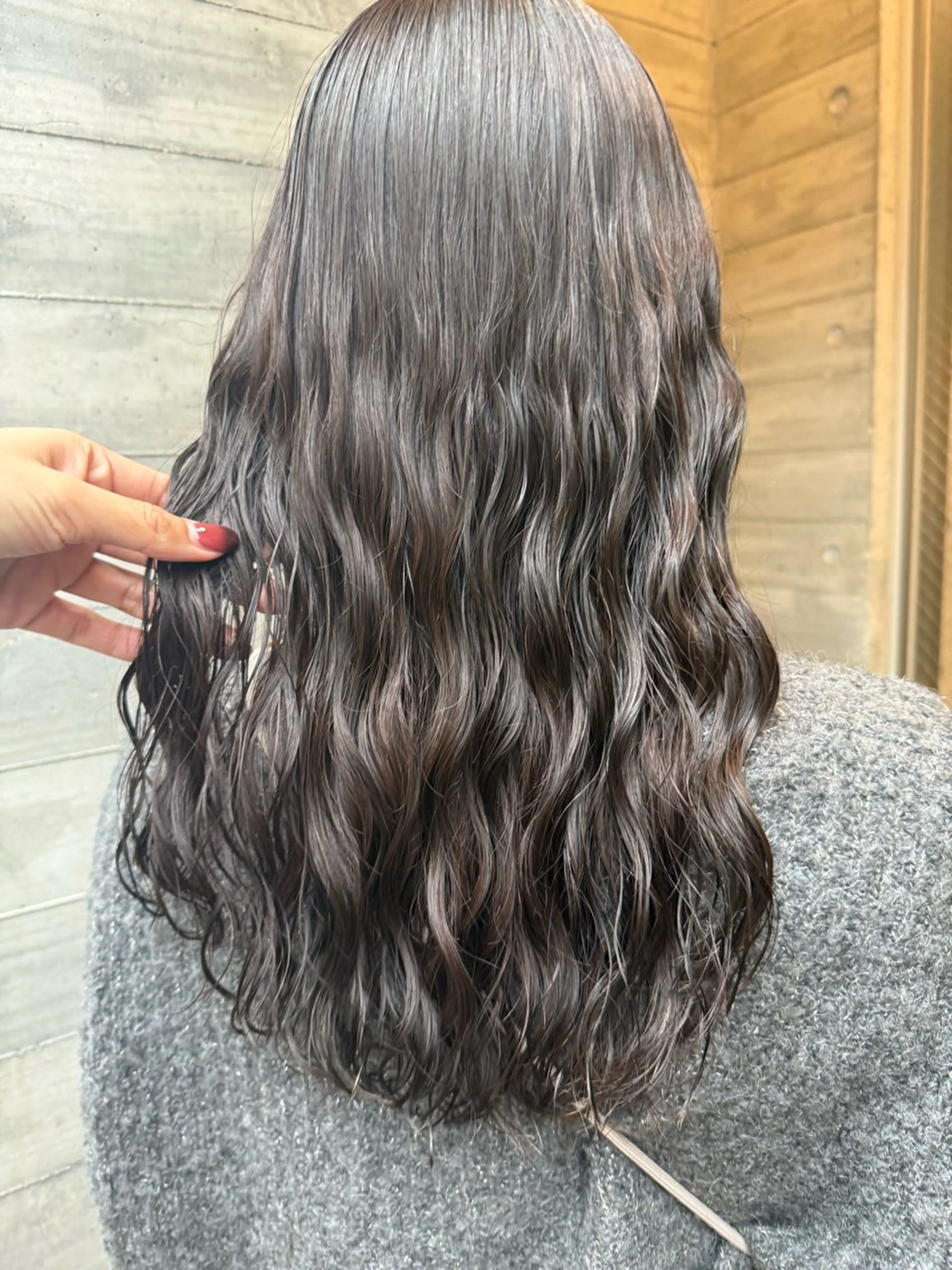 セミロング カット パーマ デジタルパーマ/ ウェーブパーマ/神野のヘアスタイル