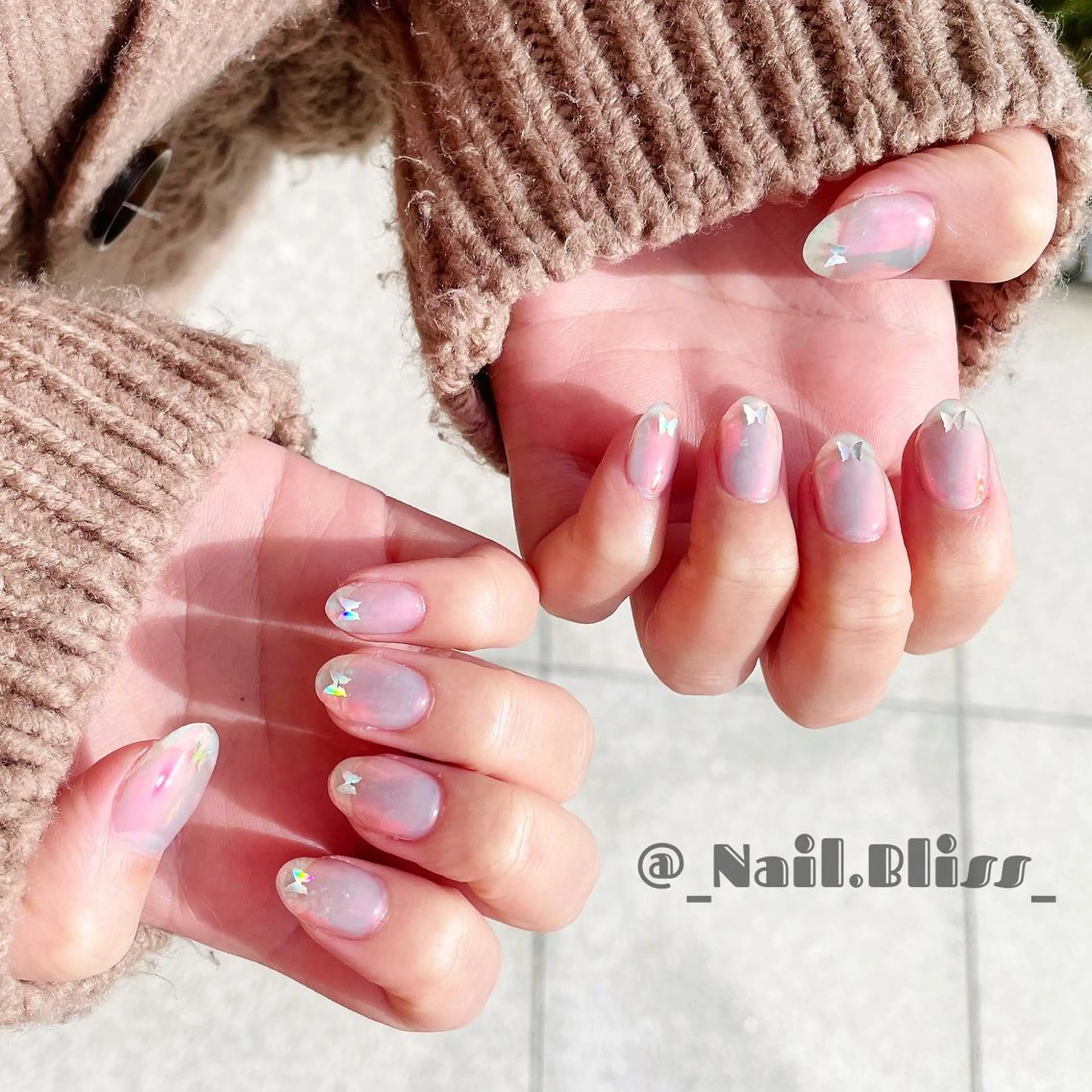 ネイル 氷ネイル・うるうるネイル ハンドネイル NAIL BLISSのネイルデザイン