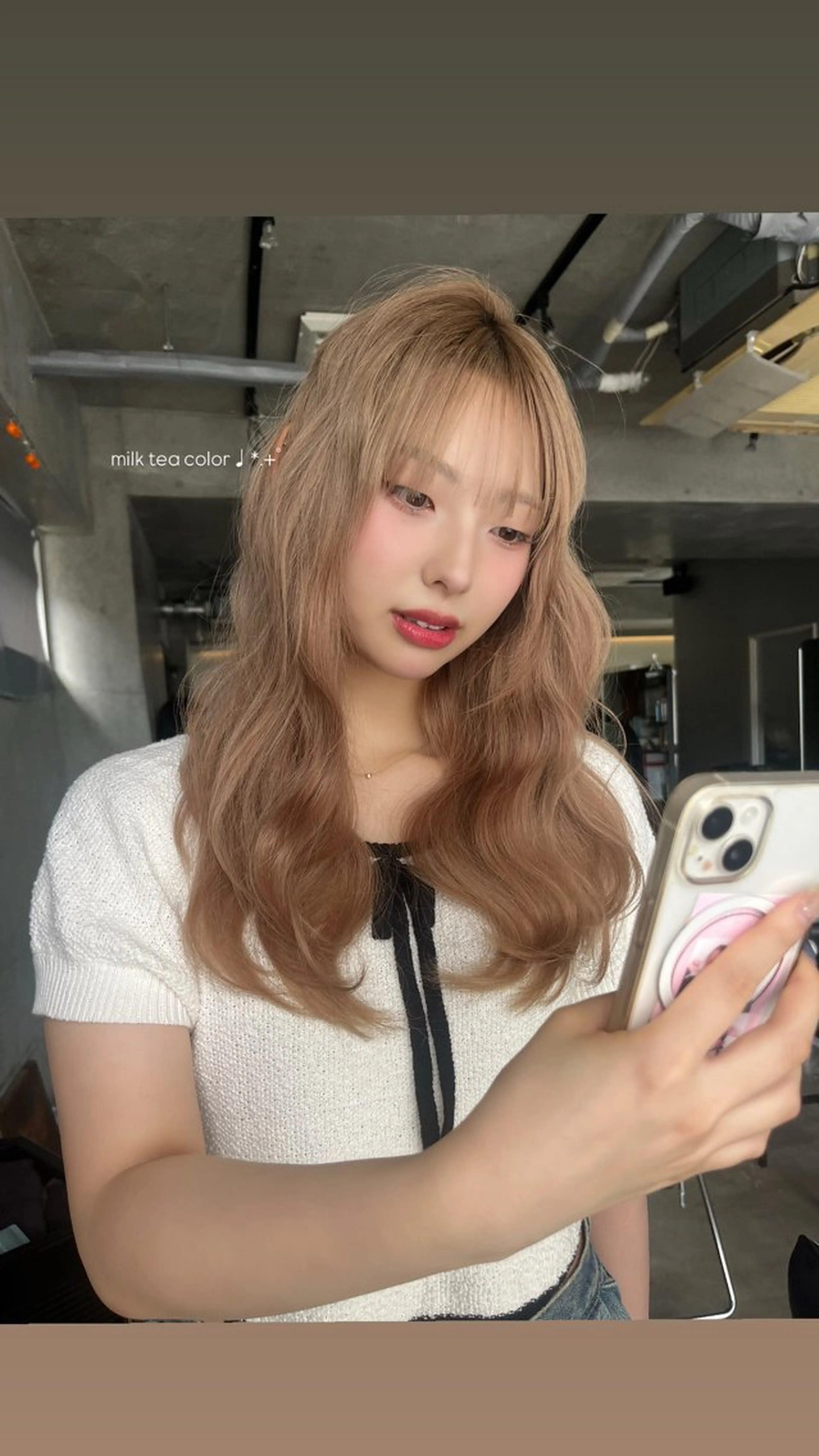 ロング カラー ブリーチ ピンクカラー ヘアカラー 無料カット/ハイ トーンカラー/きらのヘアスタイル