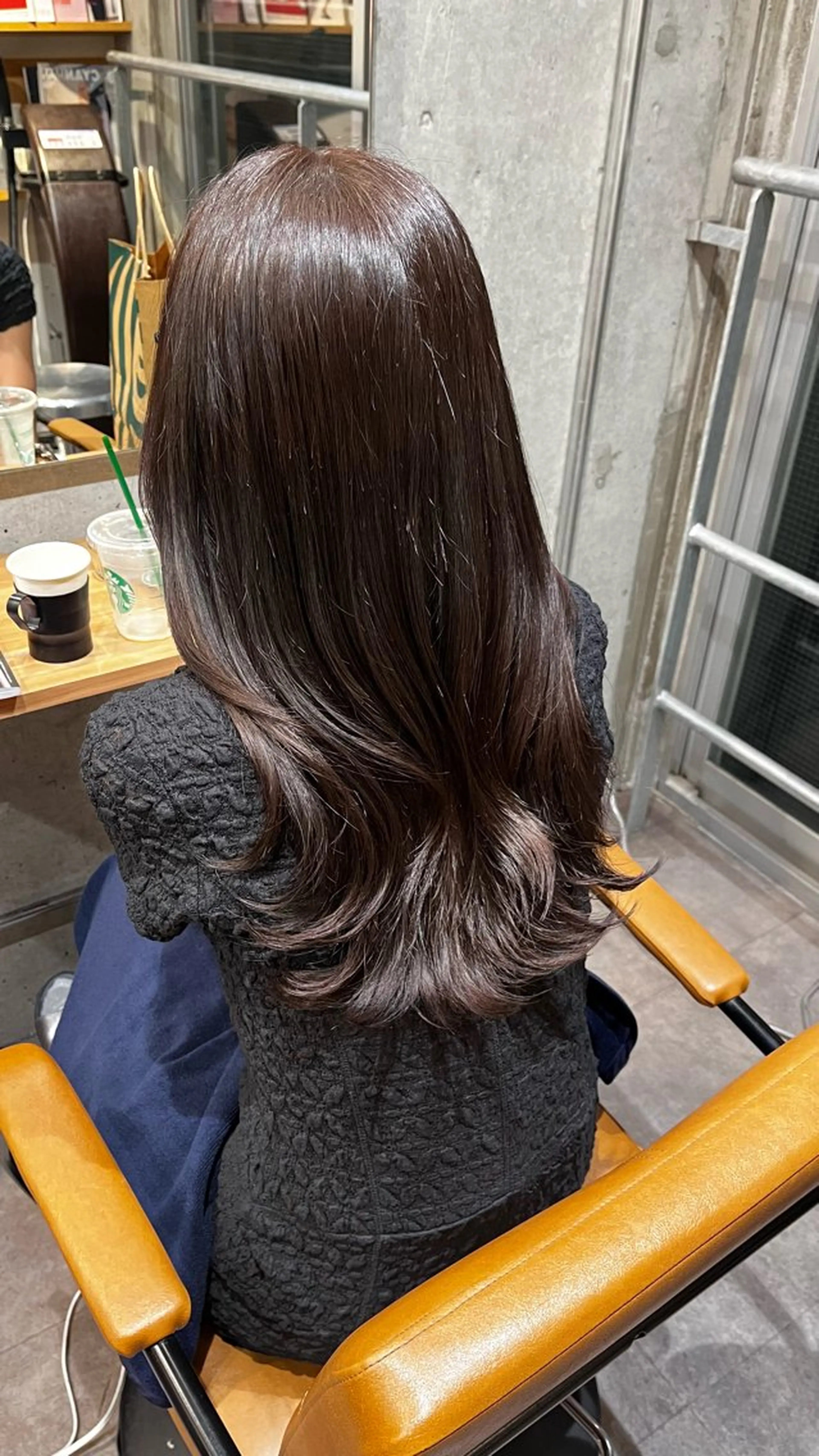 ミディアム カラー ブラウンカラー ナチュラルブラウン オレンジ ヘアカラー トリートメント レイヤー/ボブカット kanohaのヘアスタイル