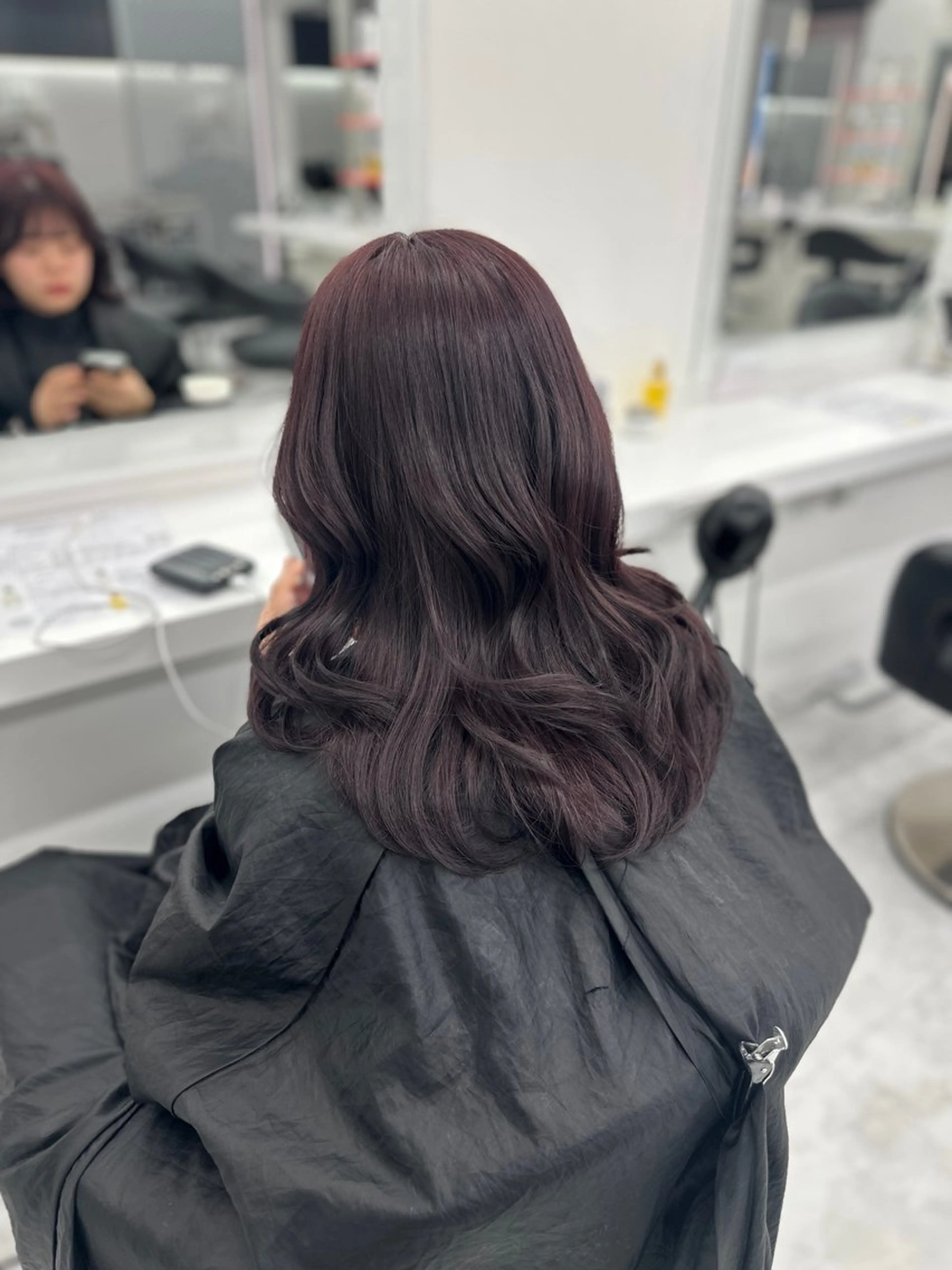 ロング カラー パーマ ヘアアレンジ メンズ キッズ ♥️韓国ヘア レイヤー♥️ゆりのヘアスタイル