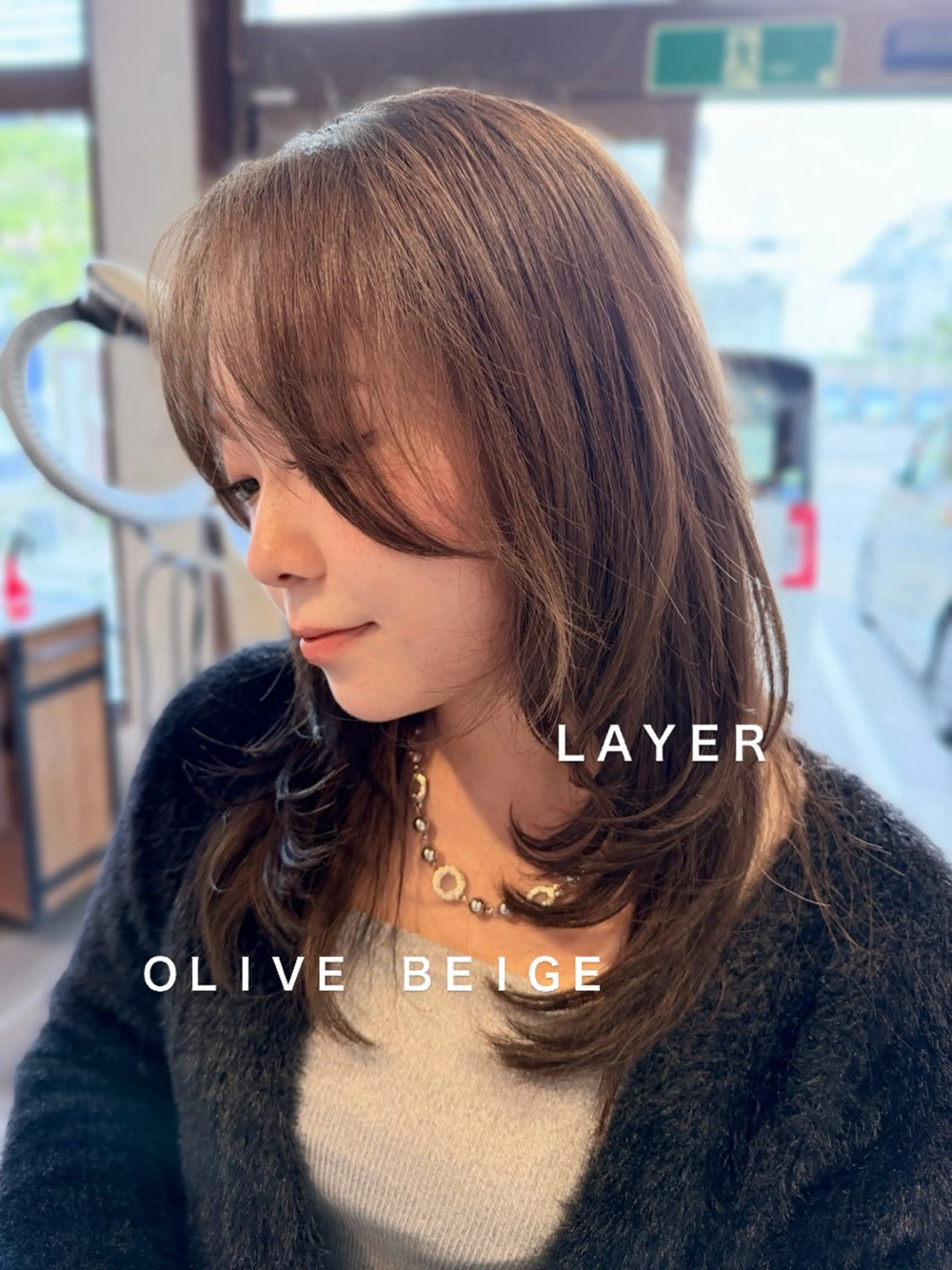 セミロング レイヤーカット カット ヘアカラー shampoo hair salon所属・🫧レイヤー/透明感 カラー/Ryukaのヘアスタイル